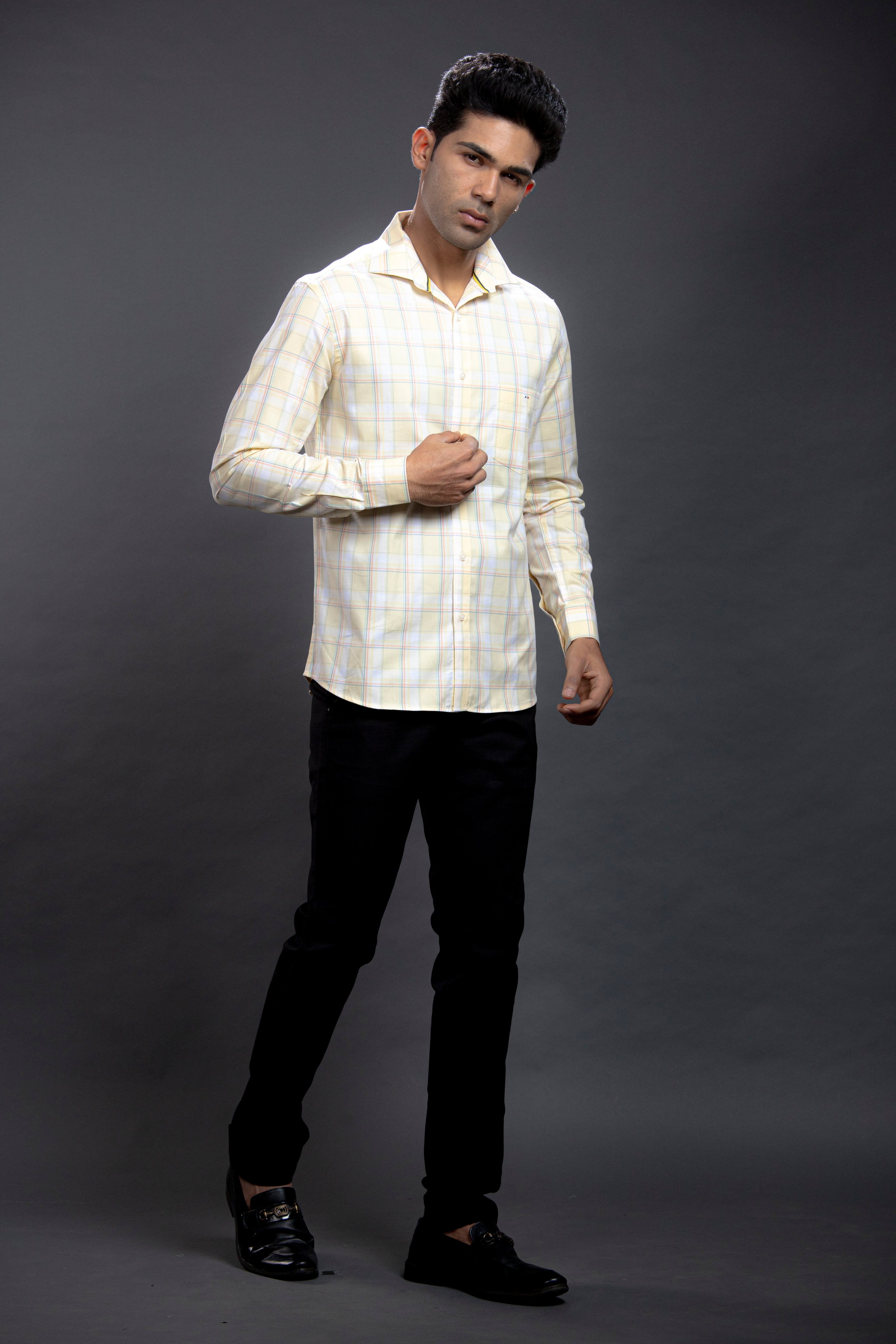 Yellow Checkered Shirts