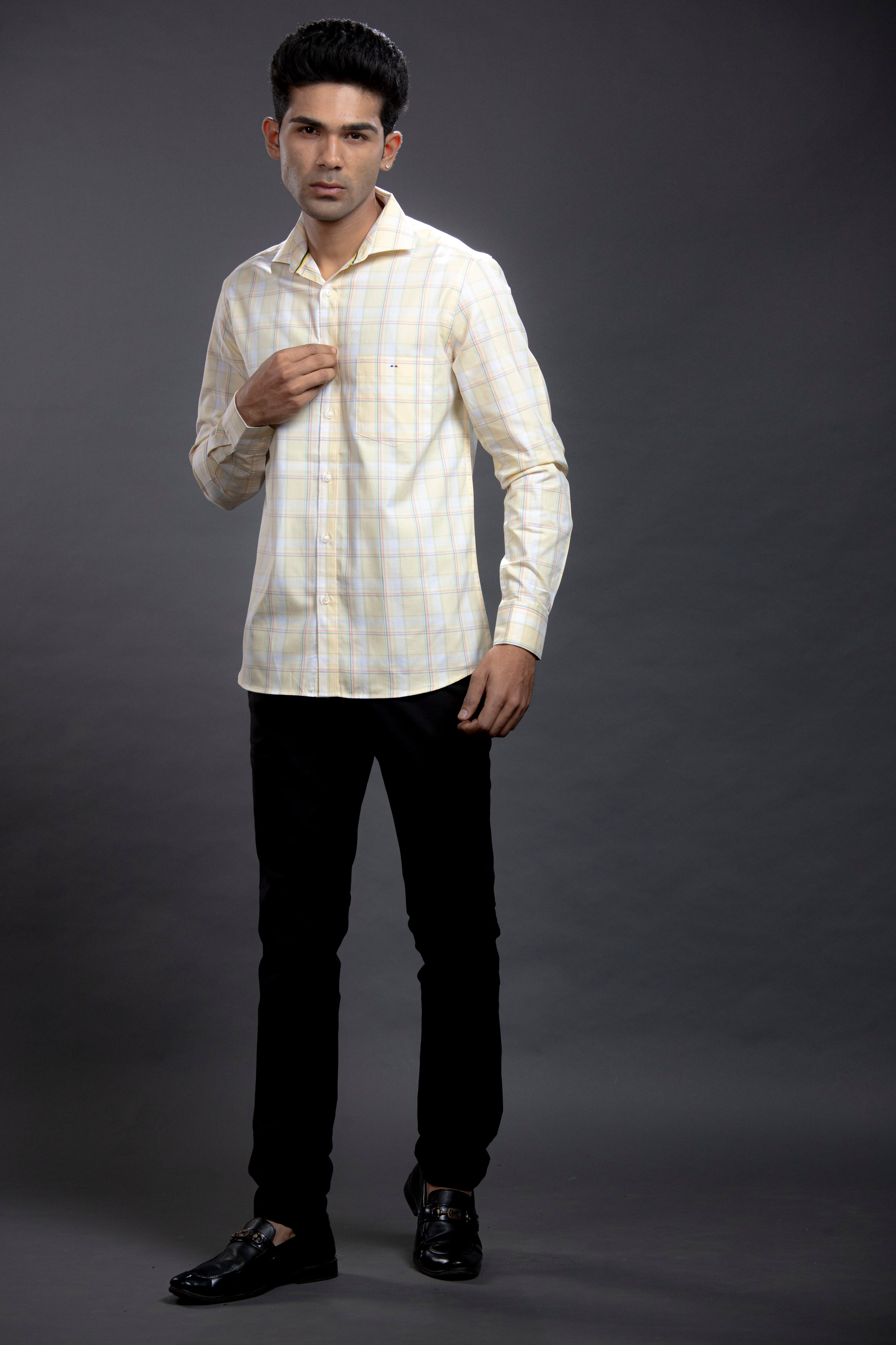 Yellow Checkered Shirts