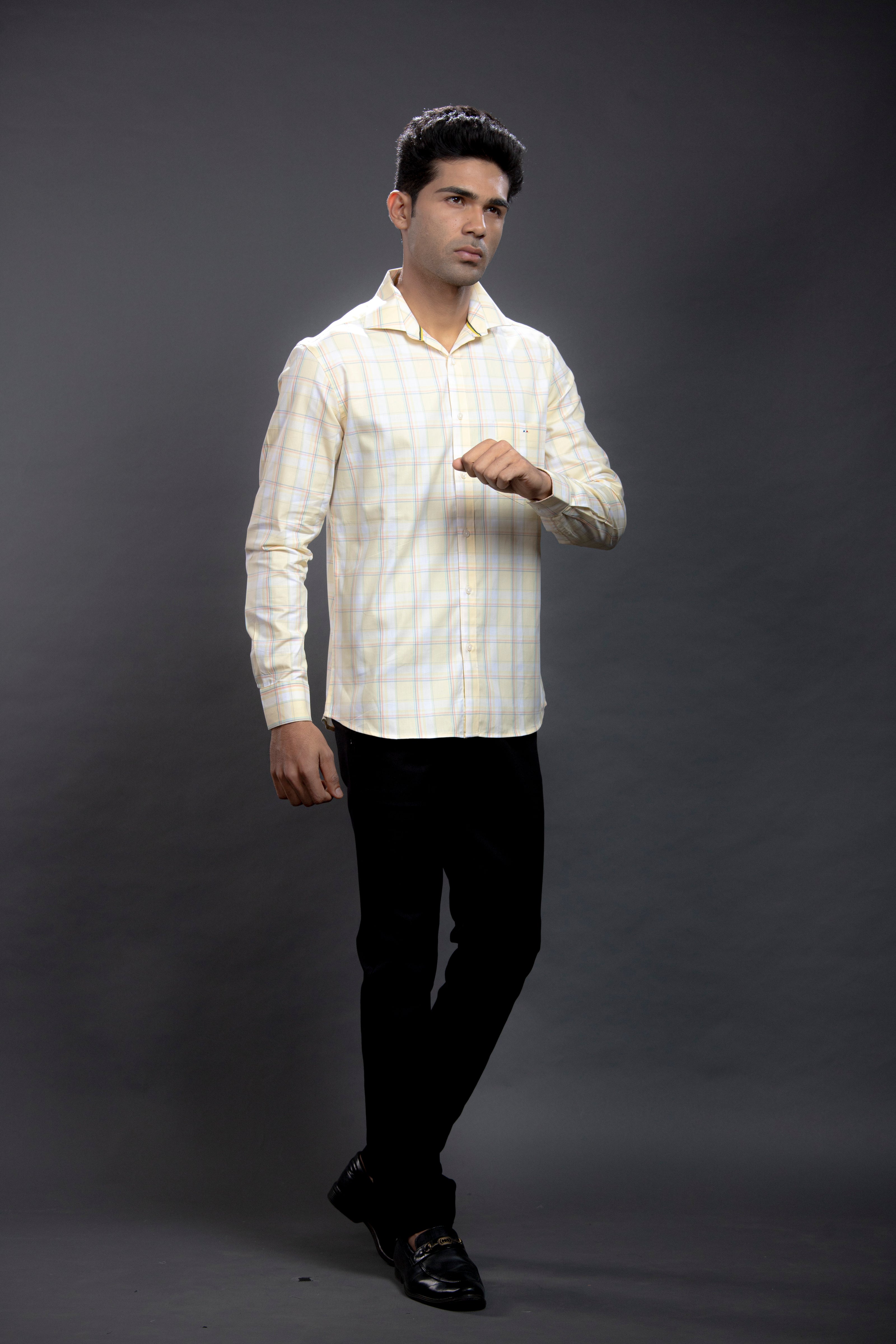 Yellow Checkered Shirts