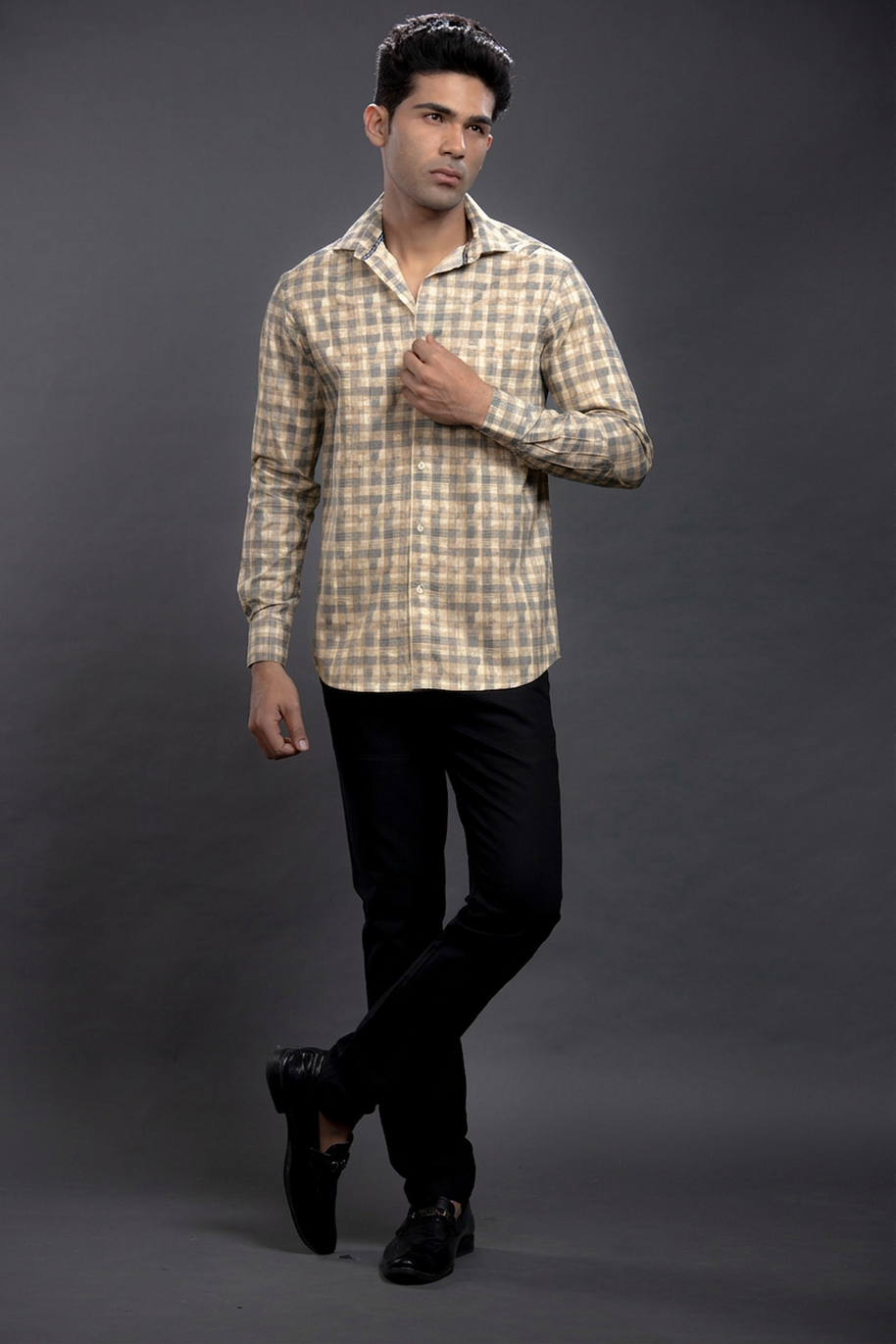 Grey Printed Shirts