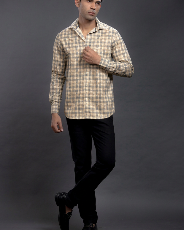Grey Printed Shirts