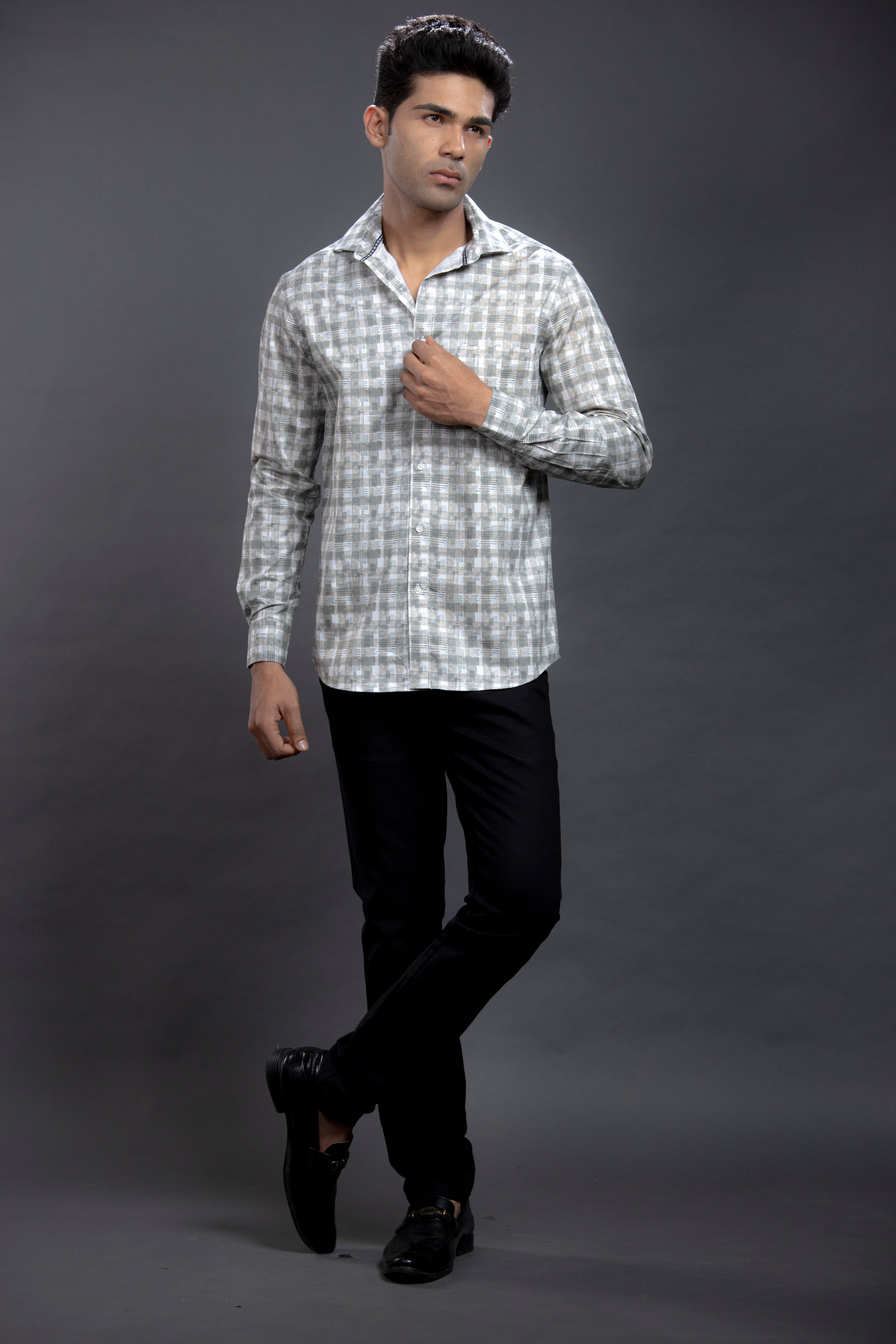 Grey Printed Shirts