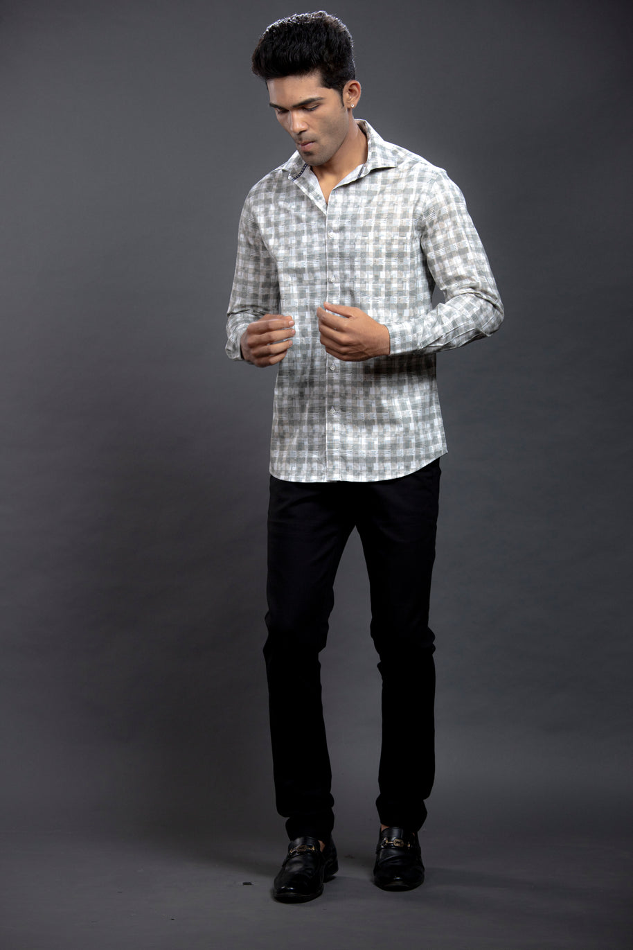 Grey Printed Shirts