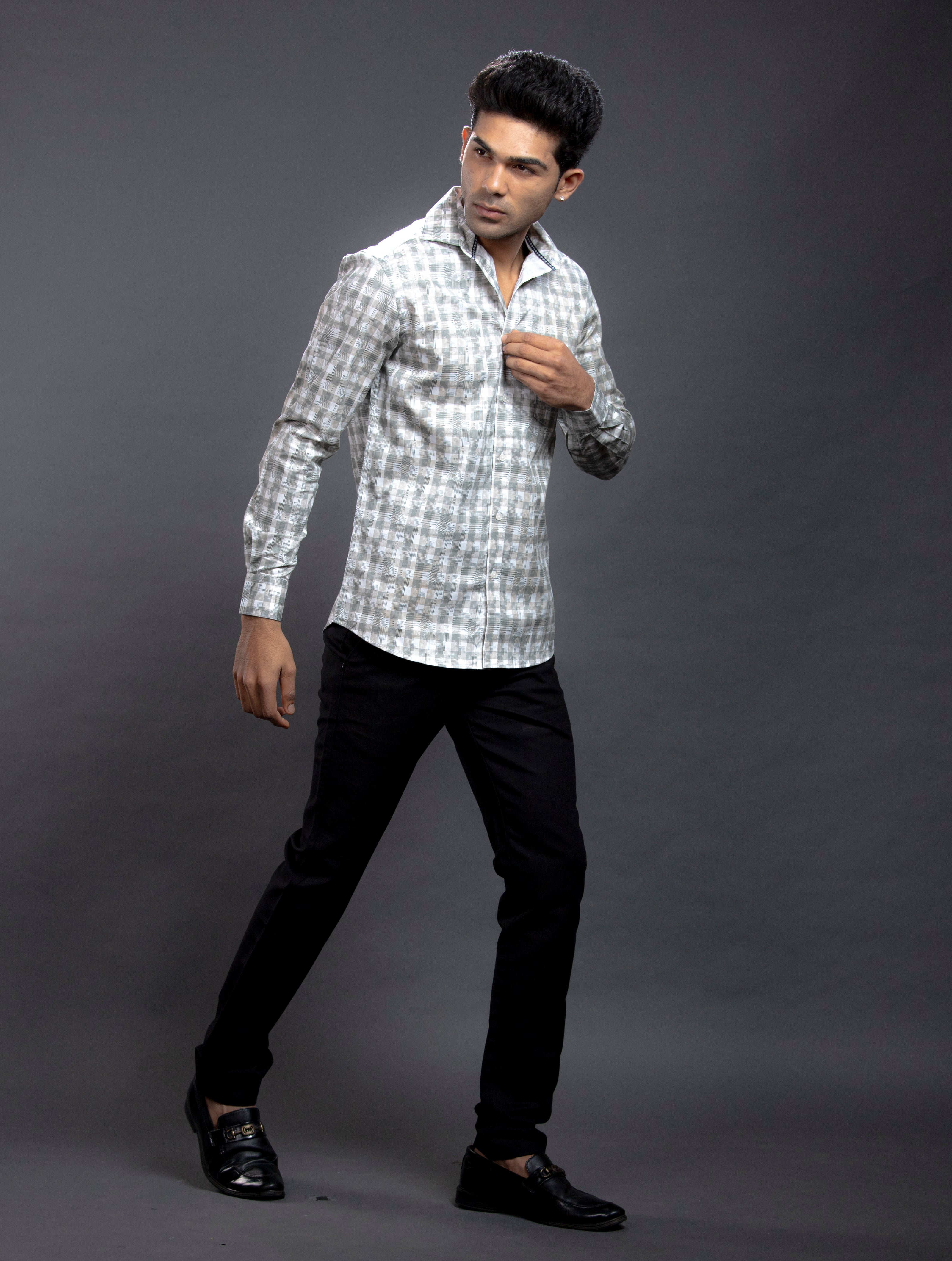 Grey Printed Shirts