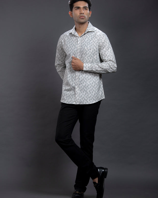Cream Printed Shirts