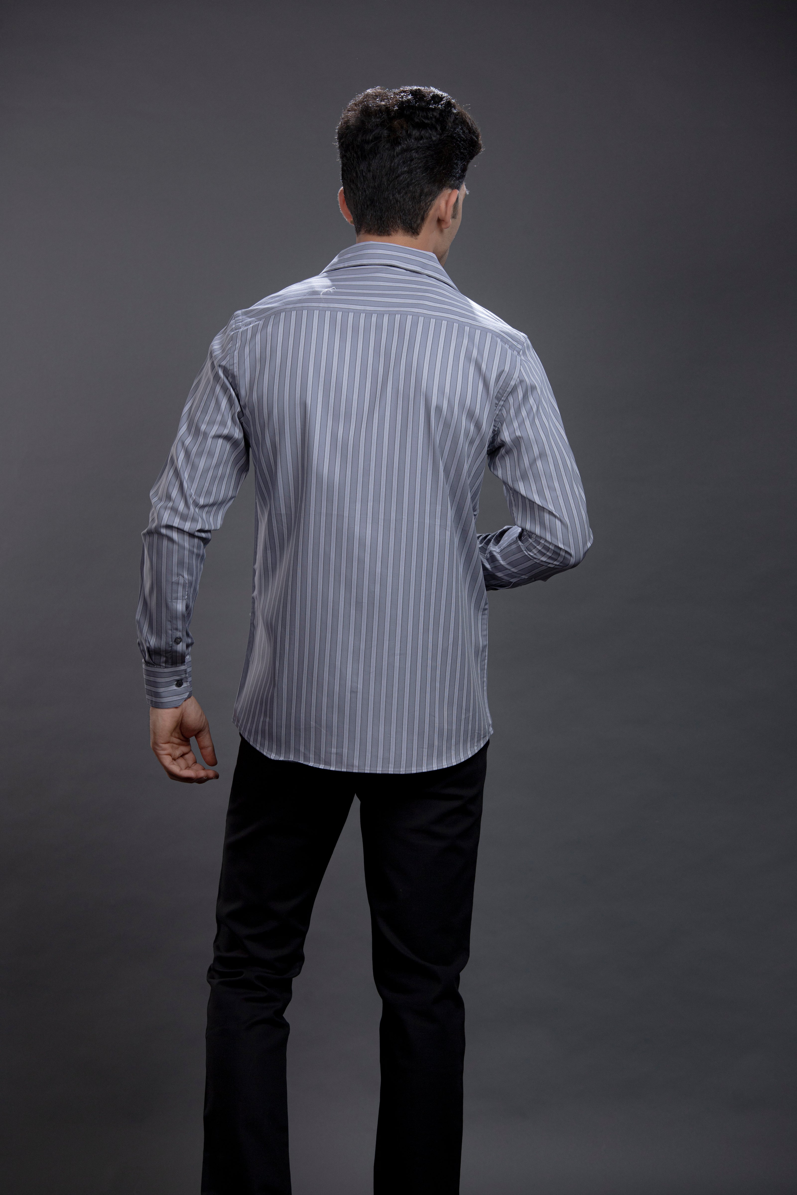 Grey Striped Shirts