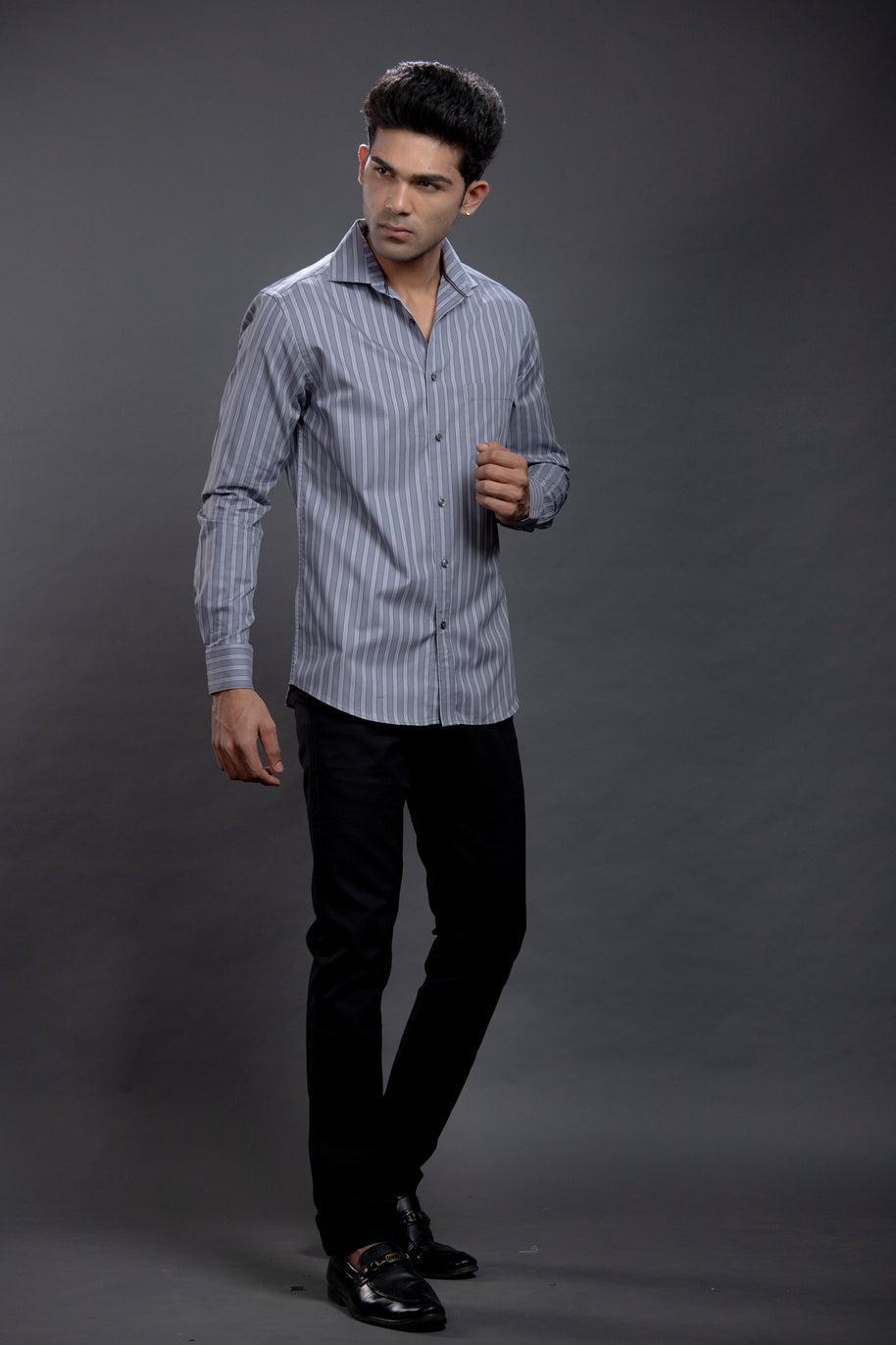 Grey Striped Shirts
