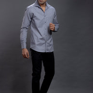 Grey Striped Shirts