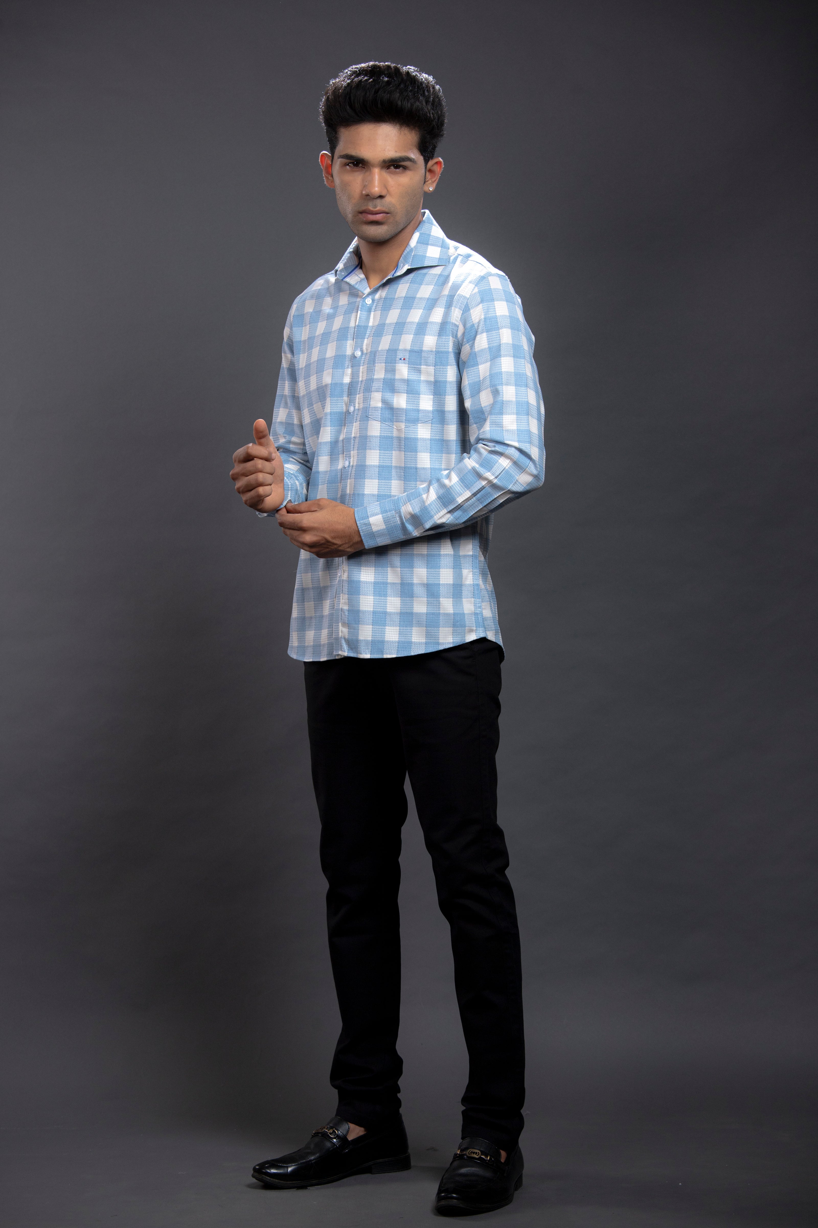 Blue Checkered Shirts