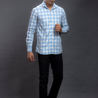 Blue Checkered Shirts