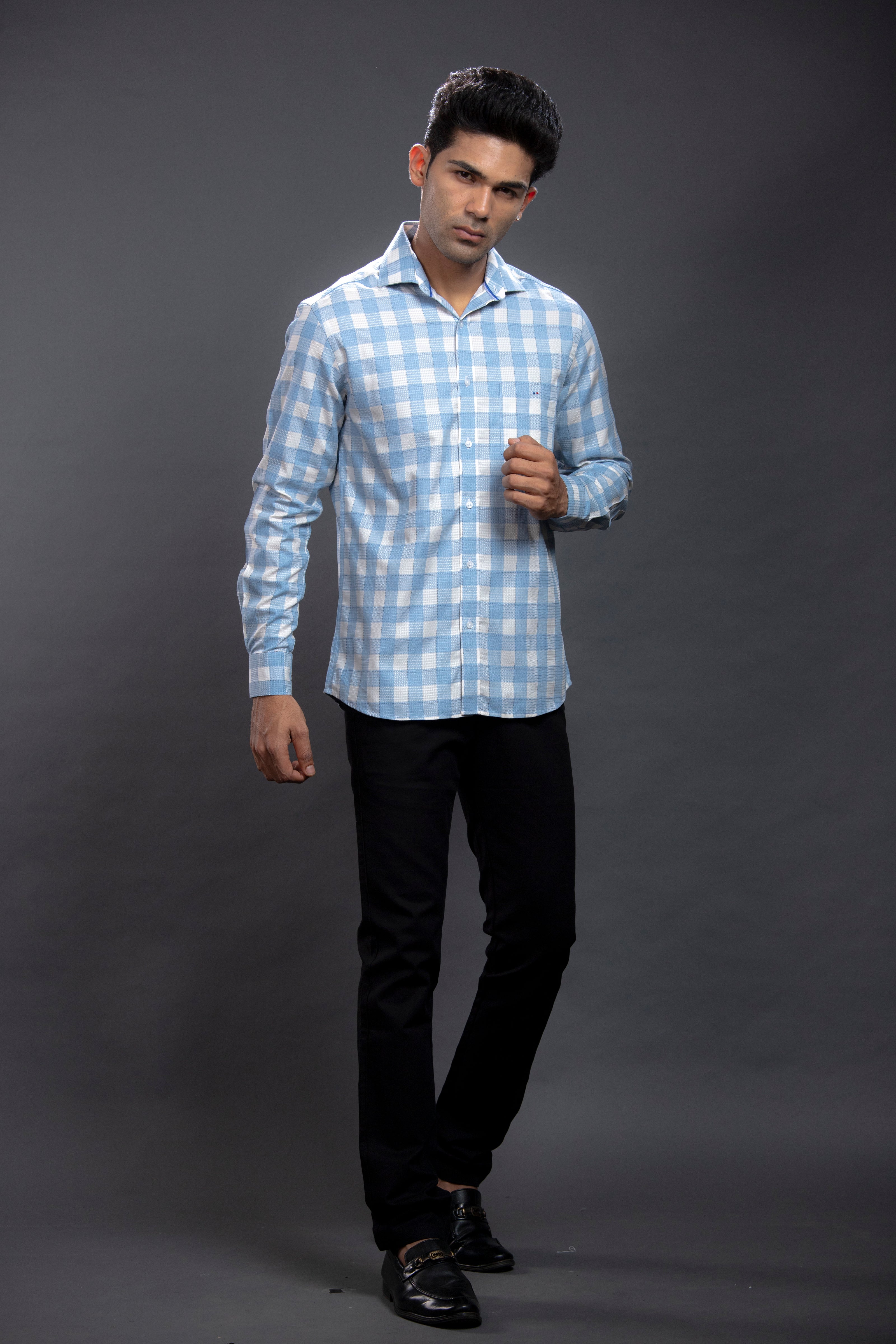Blue Checkered Shirts