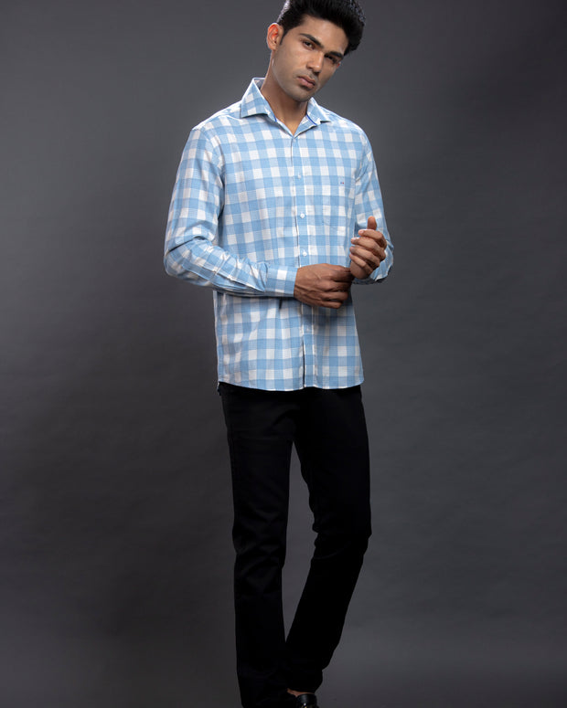 Blue Checkered Shirts