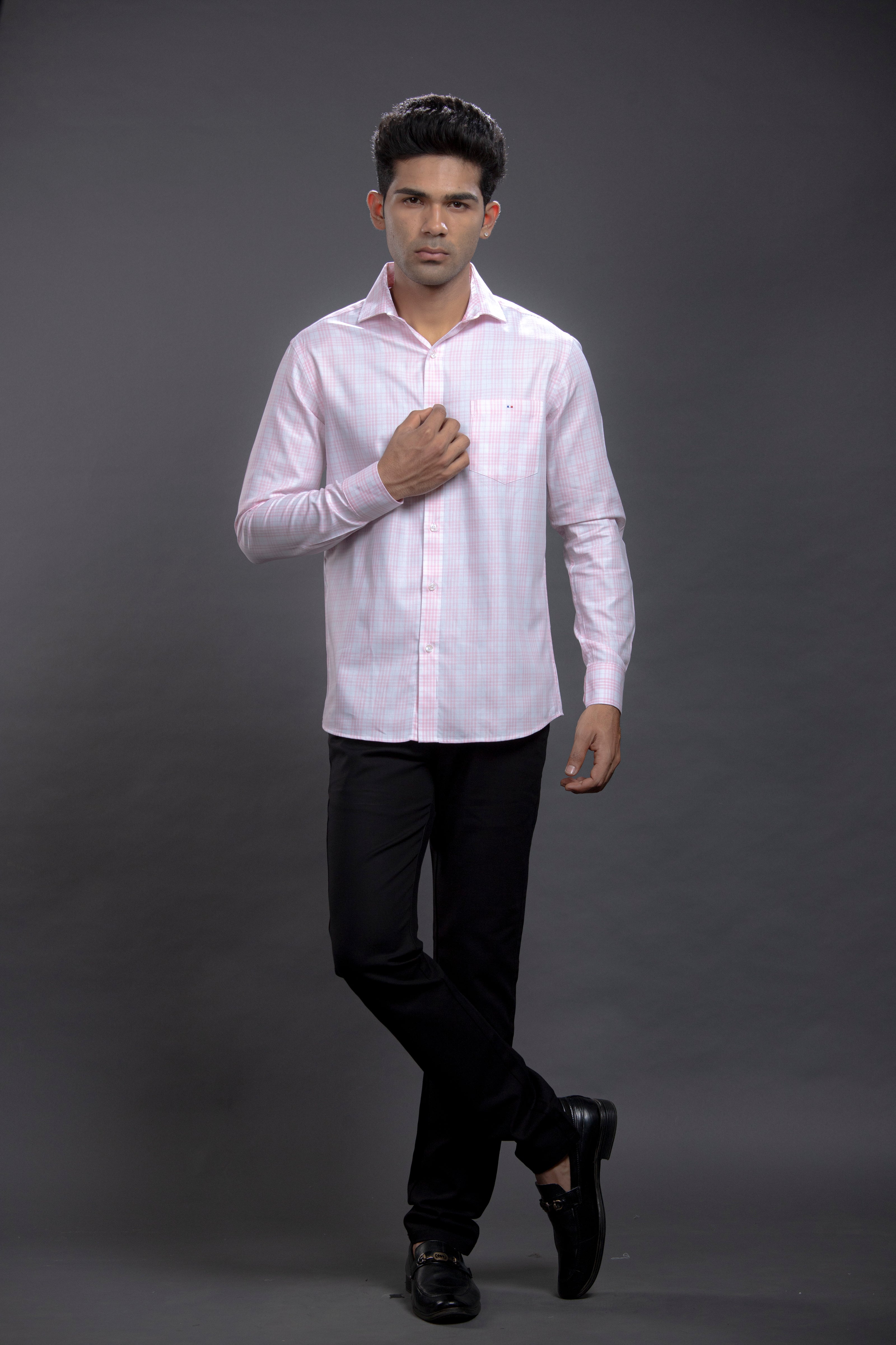 Pink Checkered Shirt