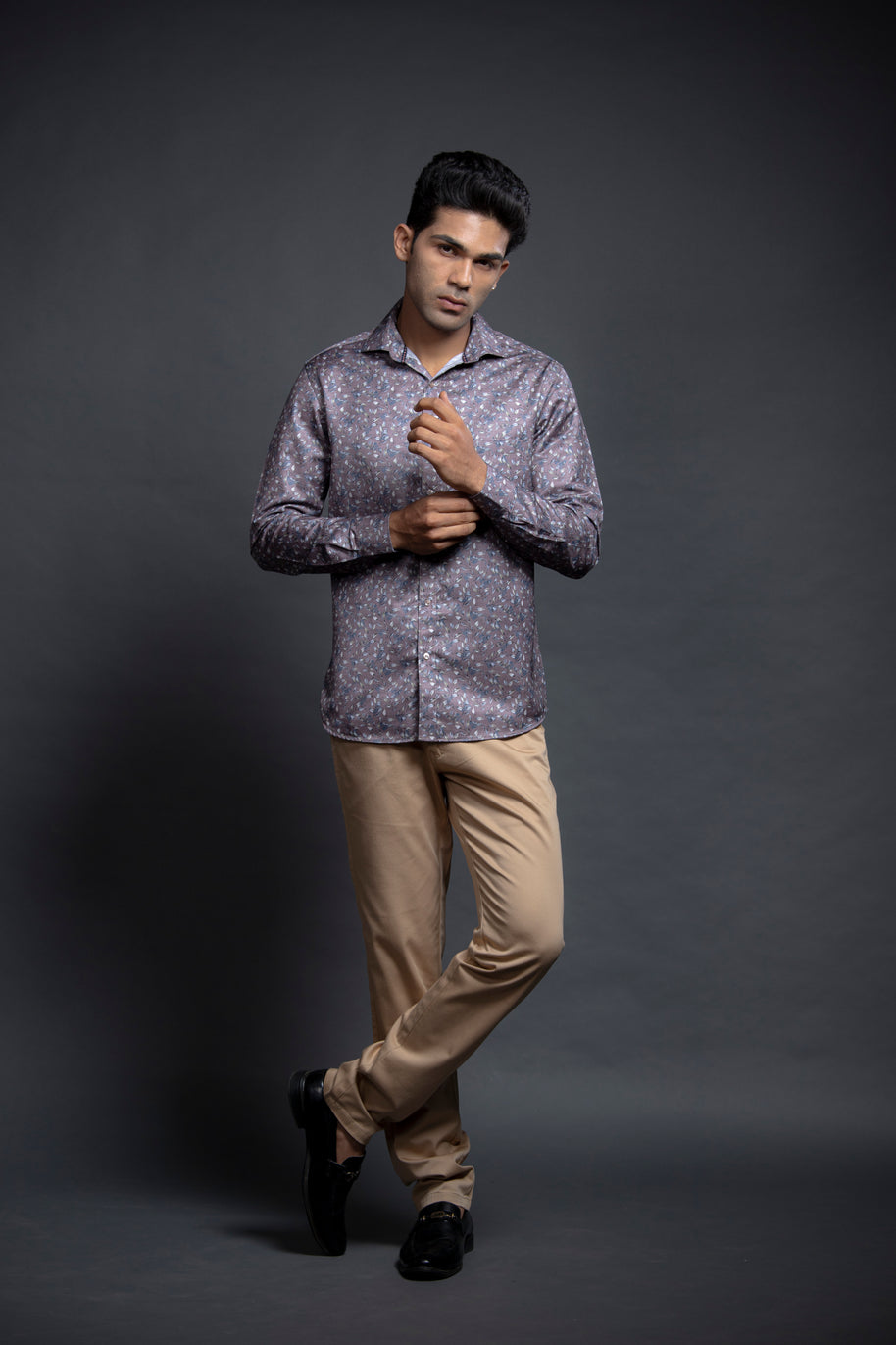 Brown Floral Shirts