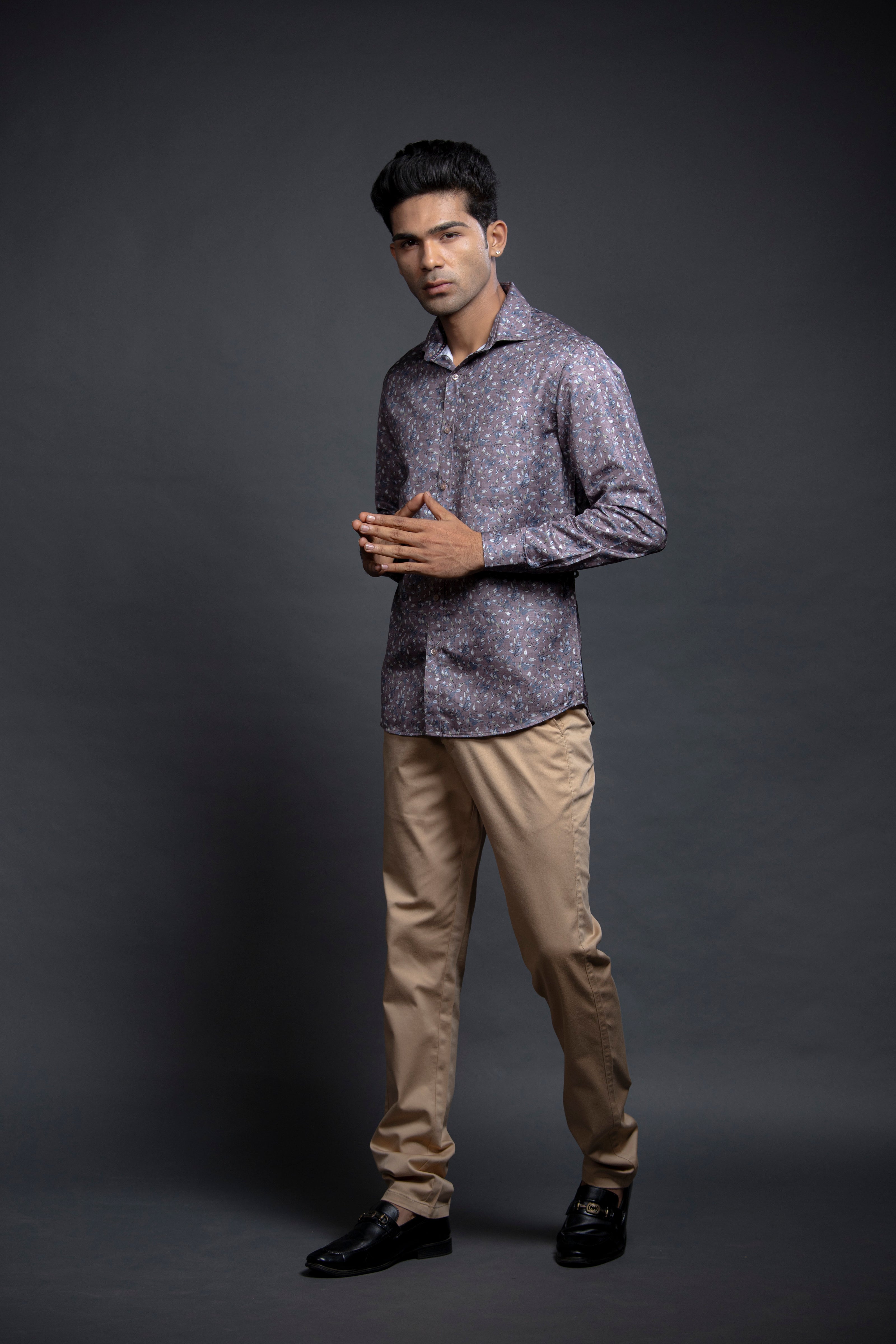 Brown Floral Shirts