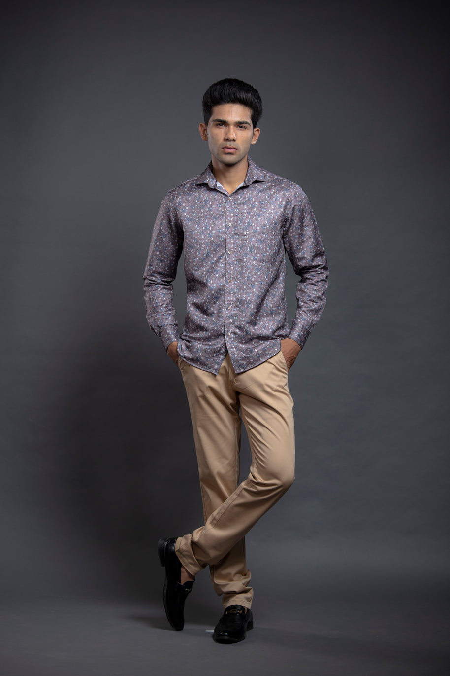 Brown Floral Shirts