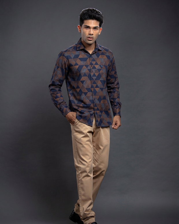 Brick Diamond Shaped Printed Shirts