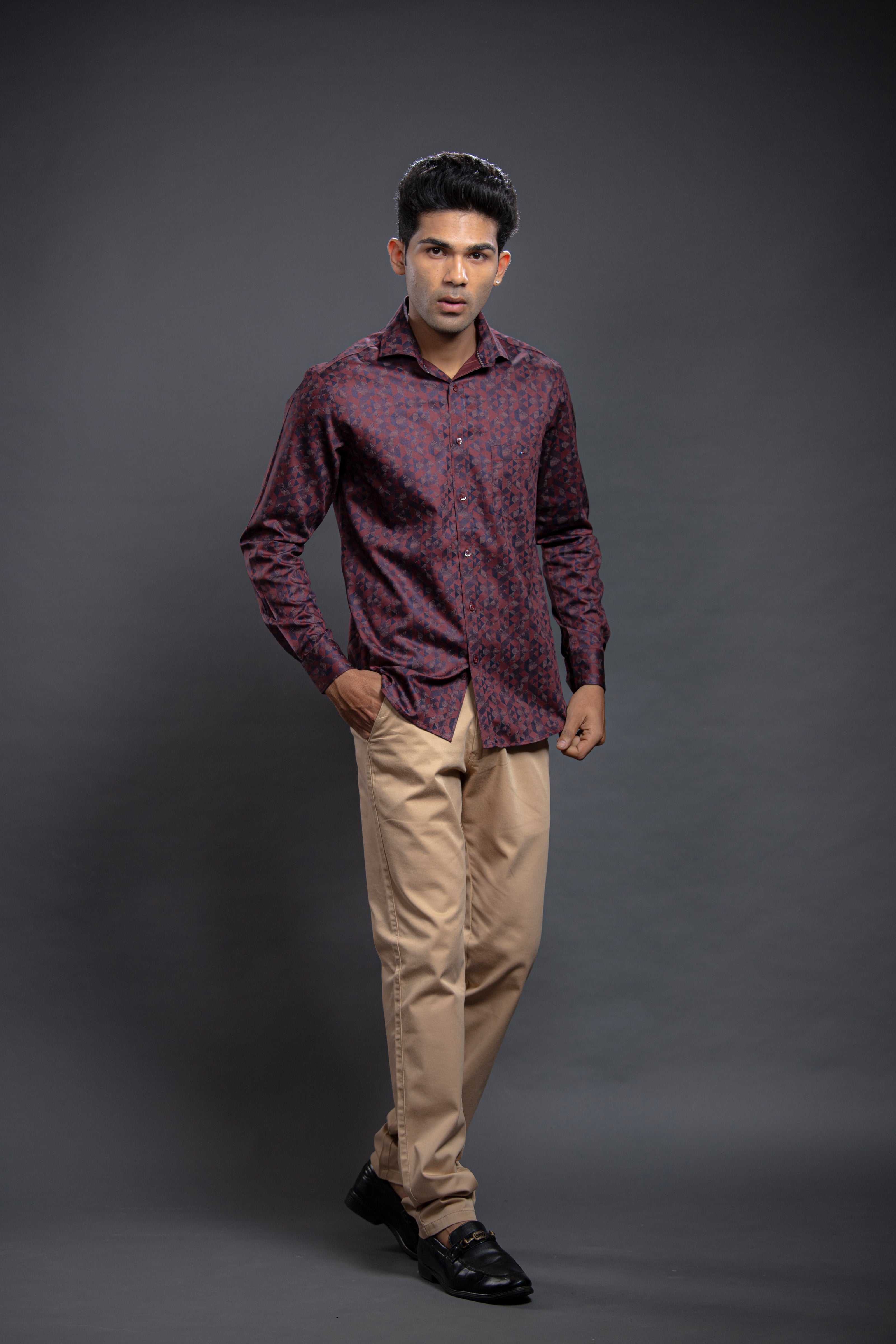Brick Diamond Shaped Printed Shirts
