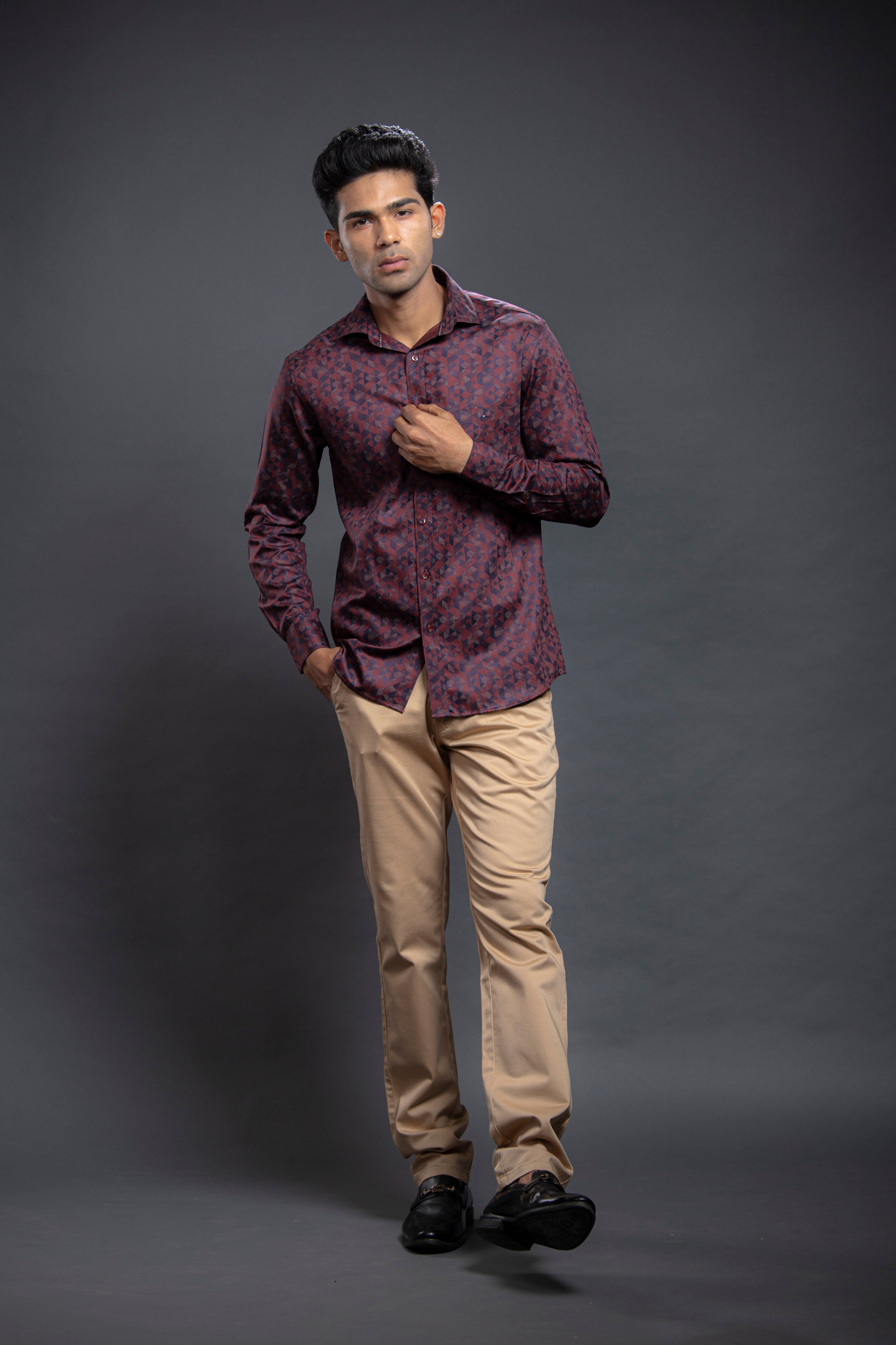 Brick Diamond Shaped Printed Shirts