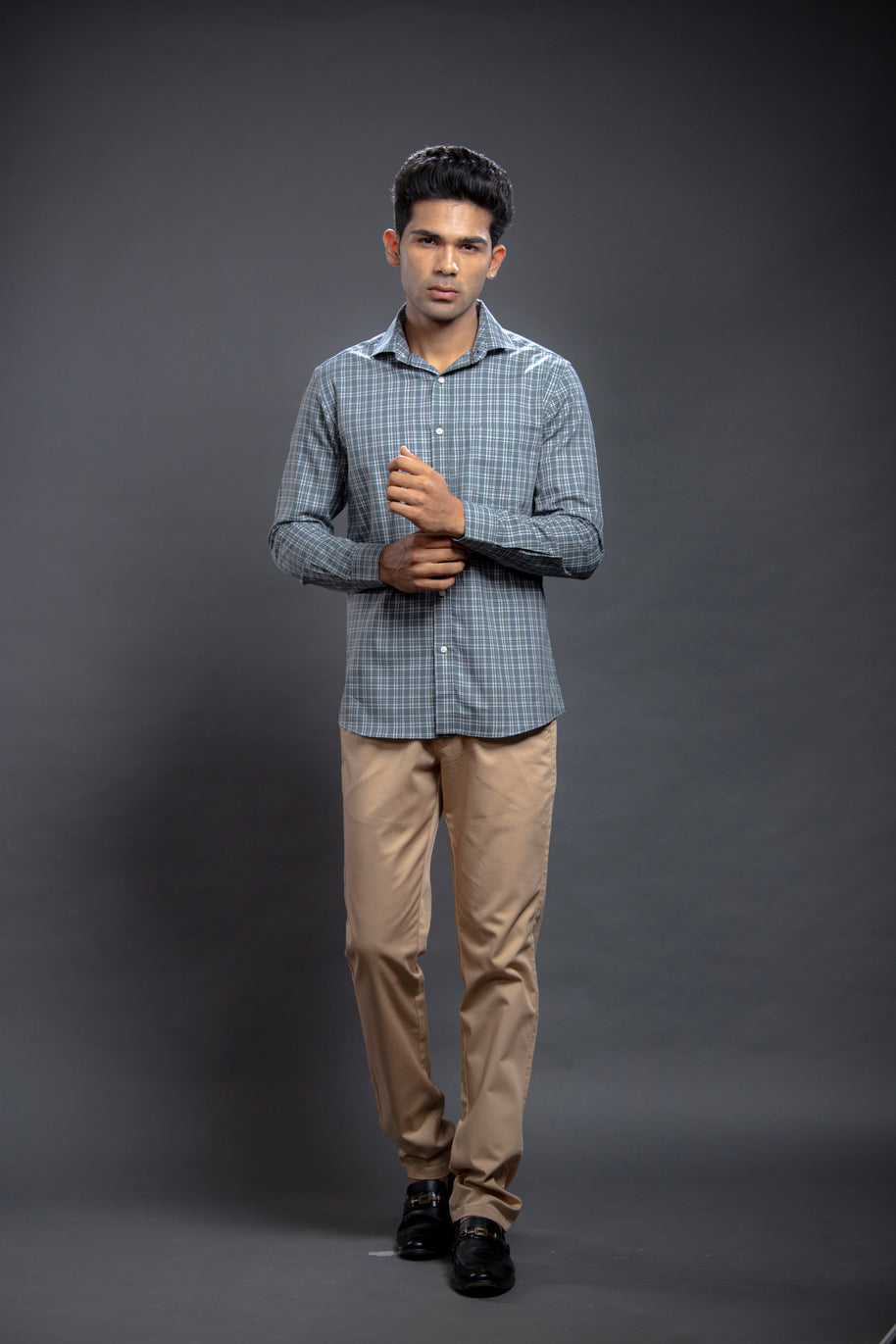 Olive Checkered Shirts