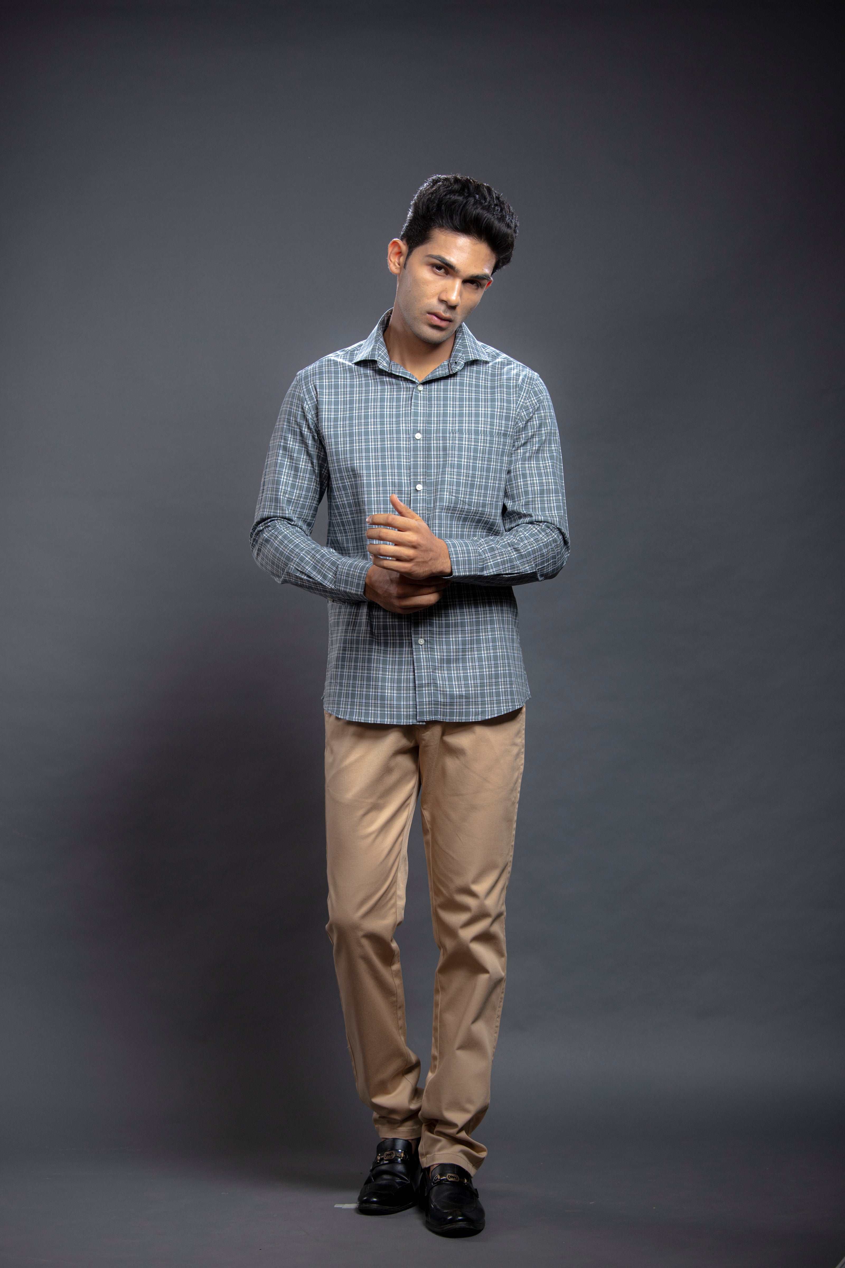 Olive Checkered Shirts