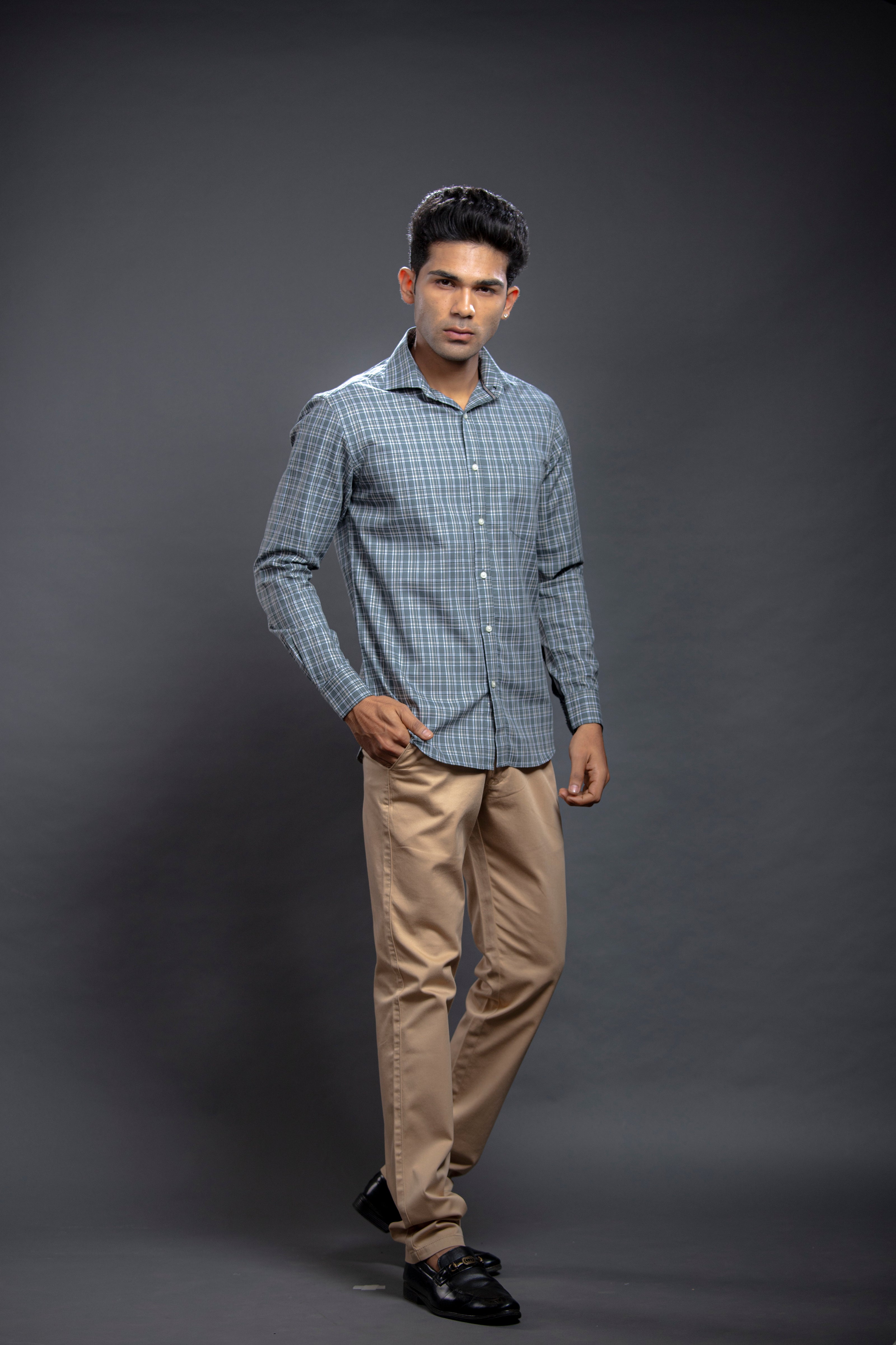 Olive Checkered Shirts