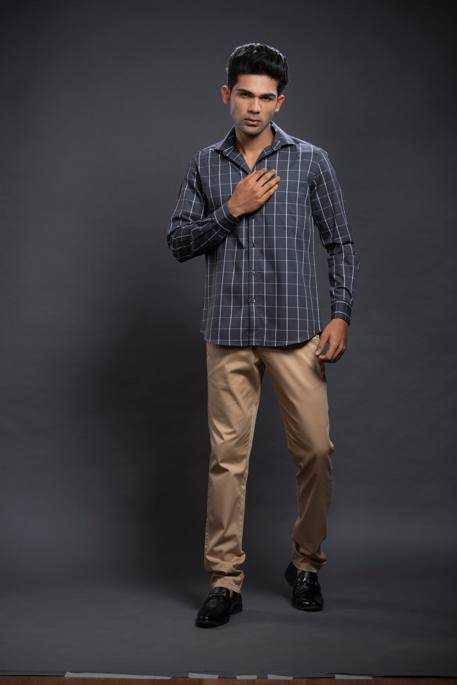 Black Checkered Shirts