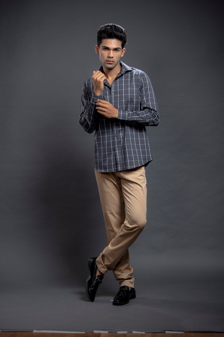 Black Checkered Shirts
