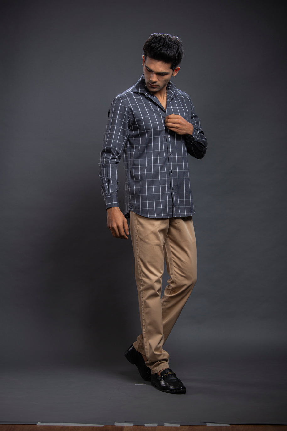 Black Checkered Shirts