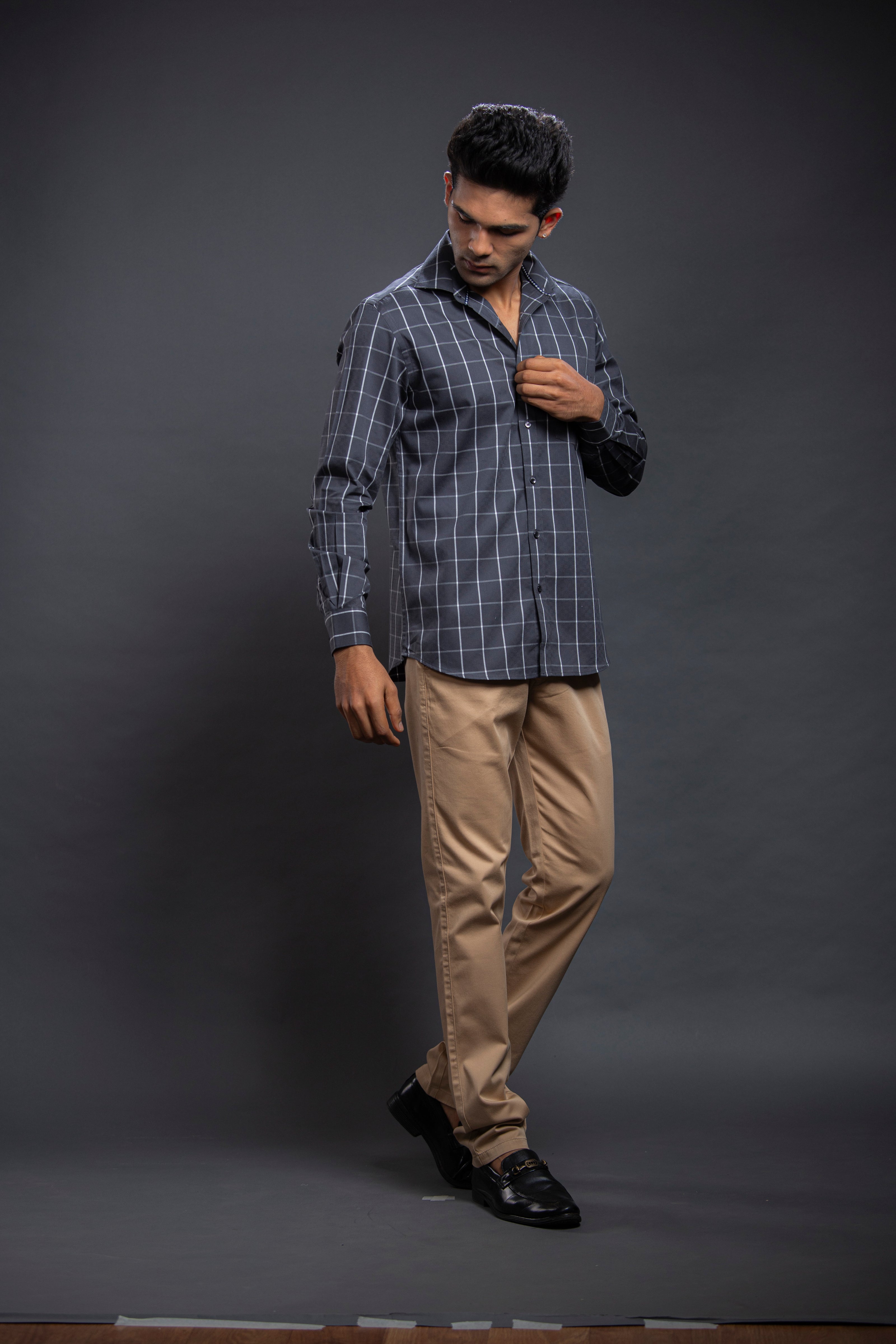 Black Checkered Shirts