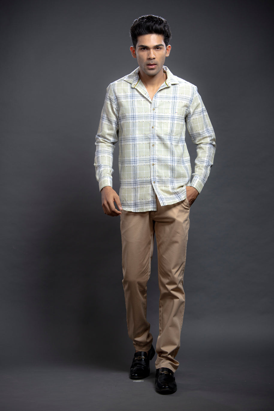 Olive Checkered Shirts