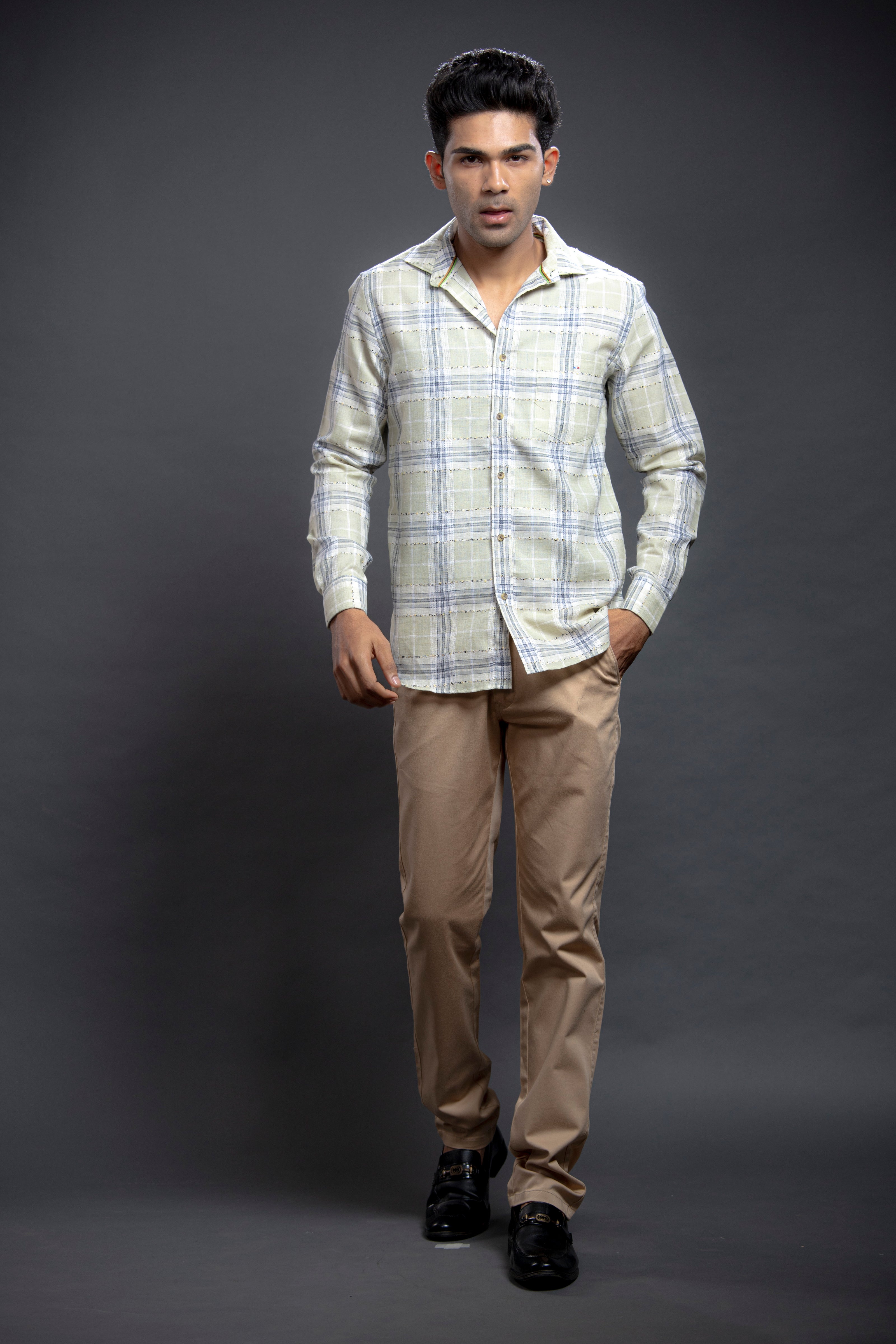 Olive Checkered Shirts
