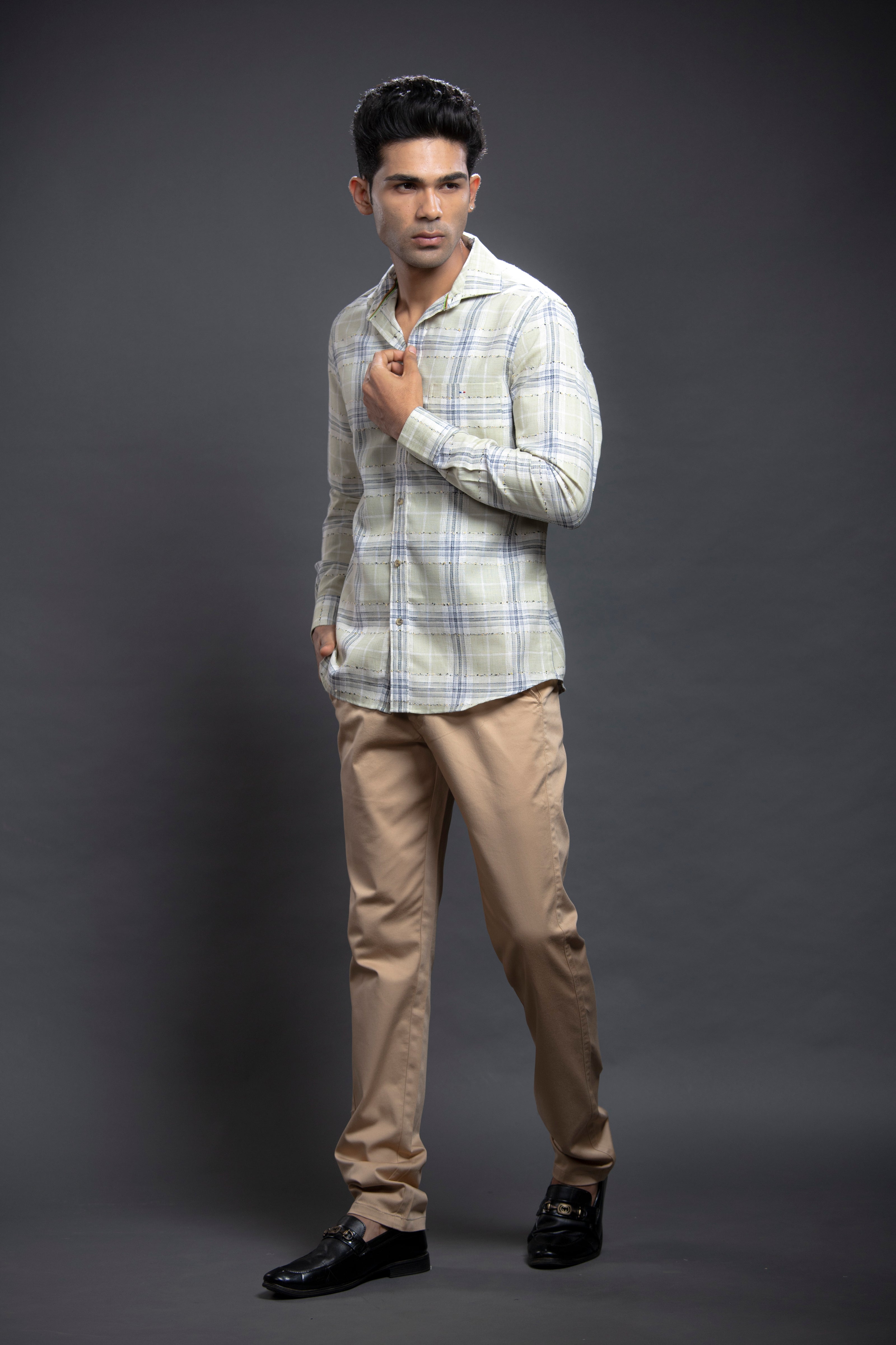Olive Checkered Shirts