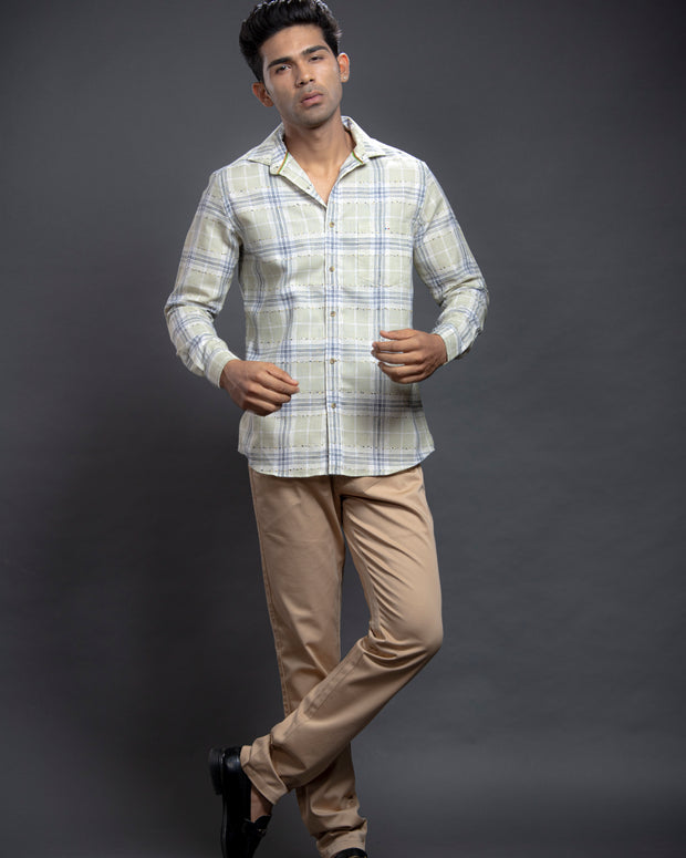 Olive Checkered Shirts