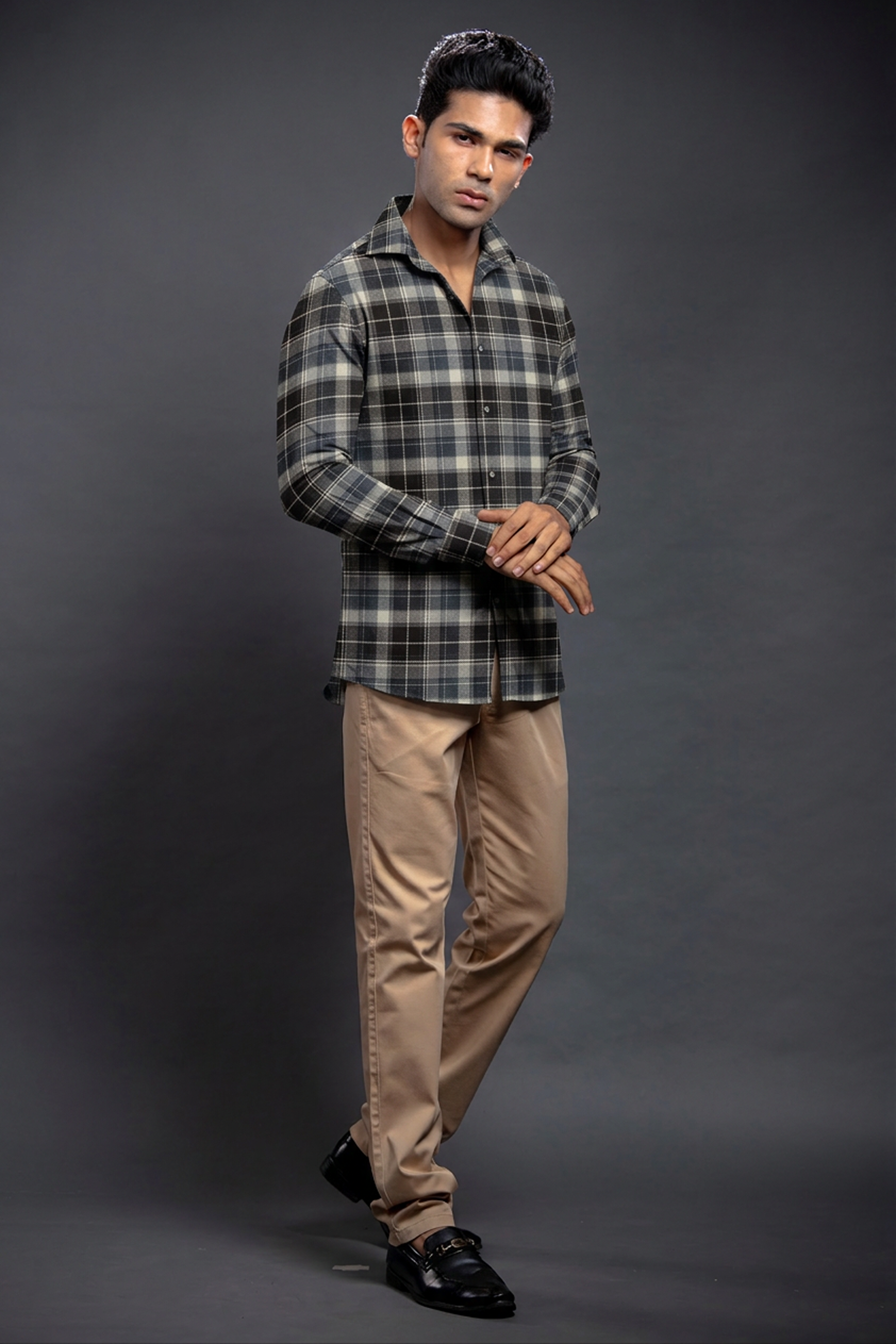 Olive Checkered Shirts