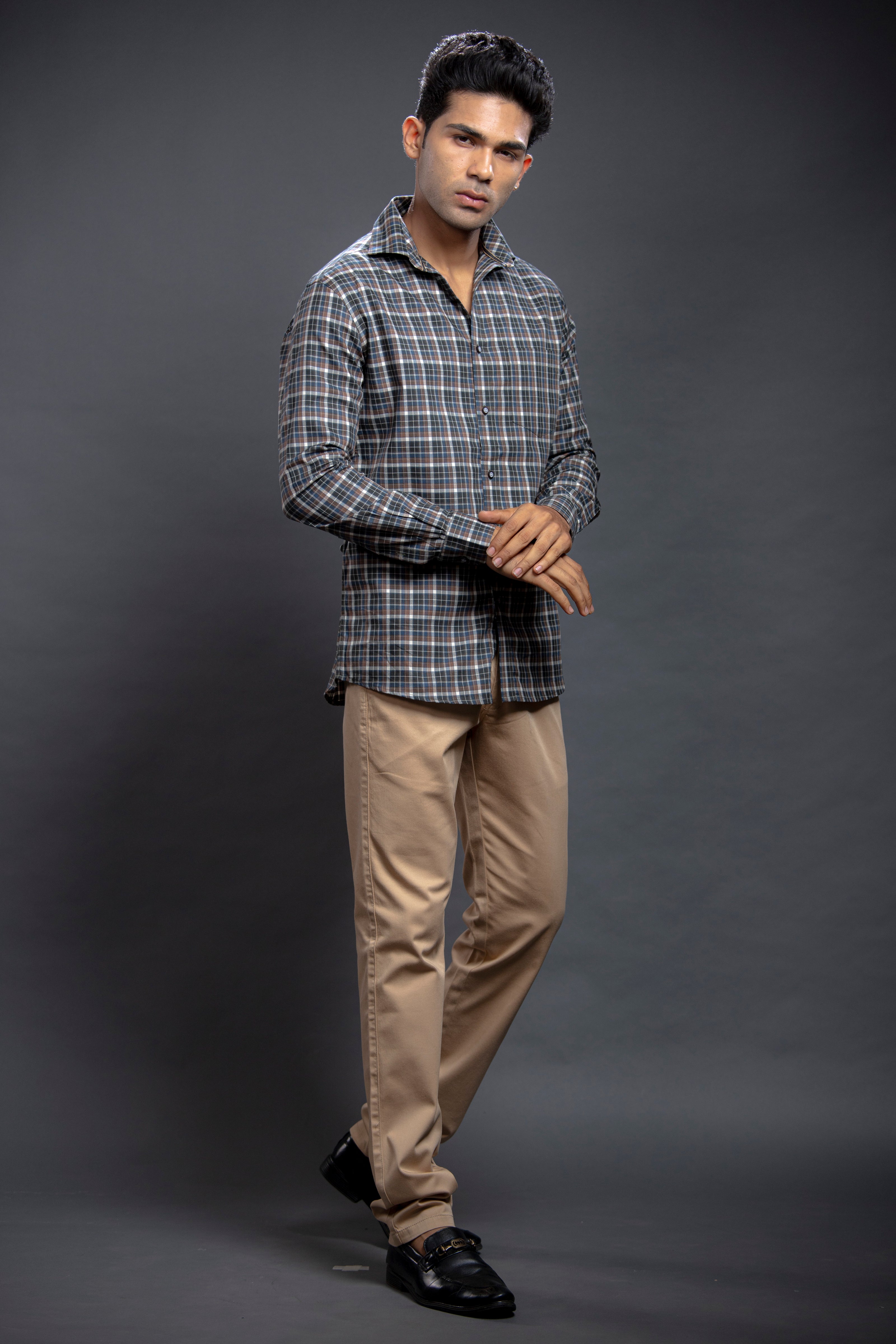 Olive Checkered Shirts