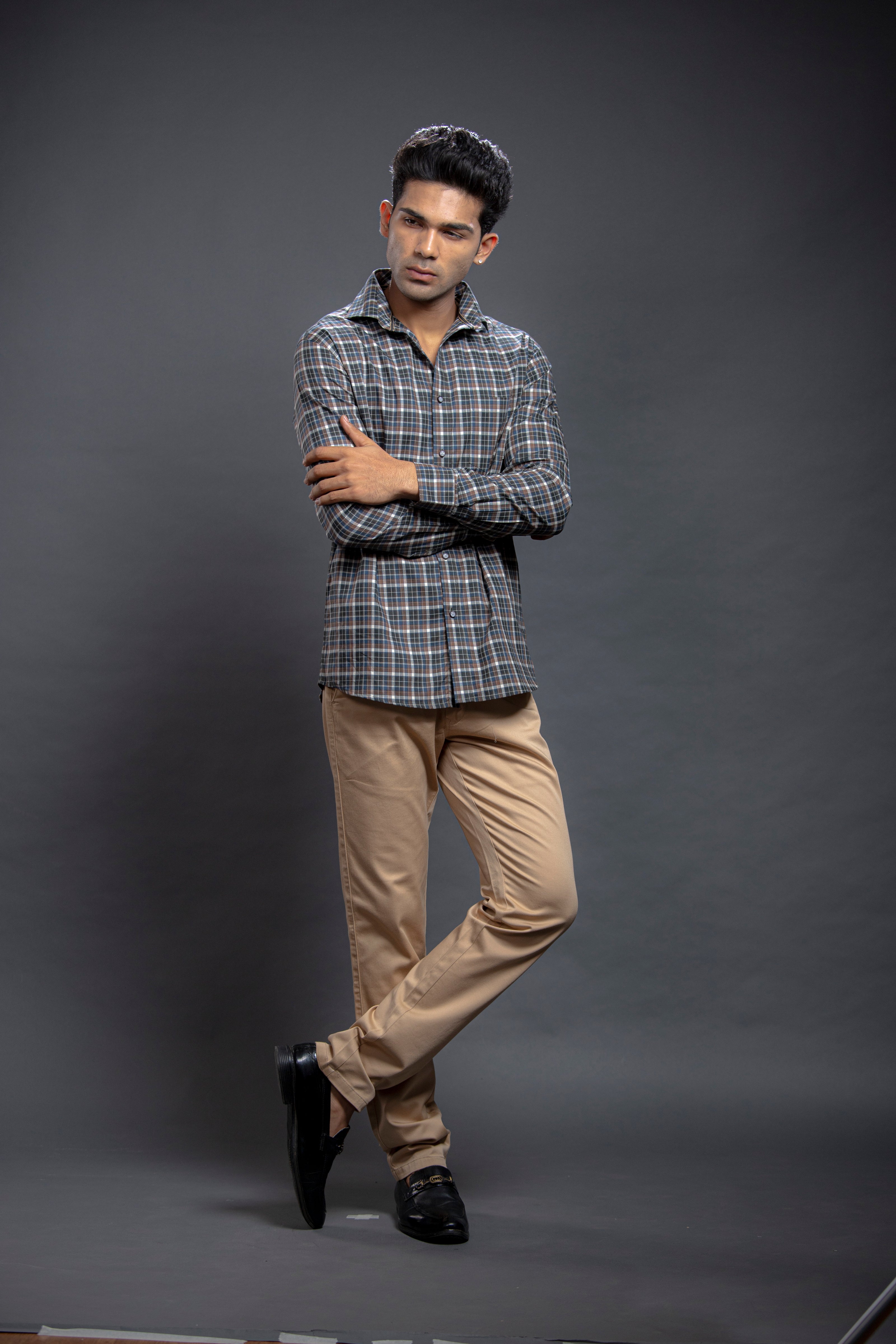 Olive Checkered Shirts