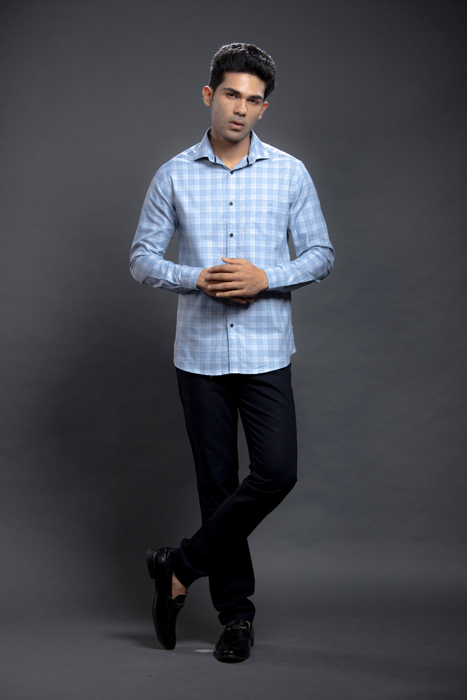 Blue Checkered Shirts