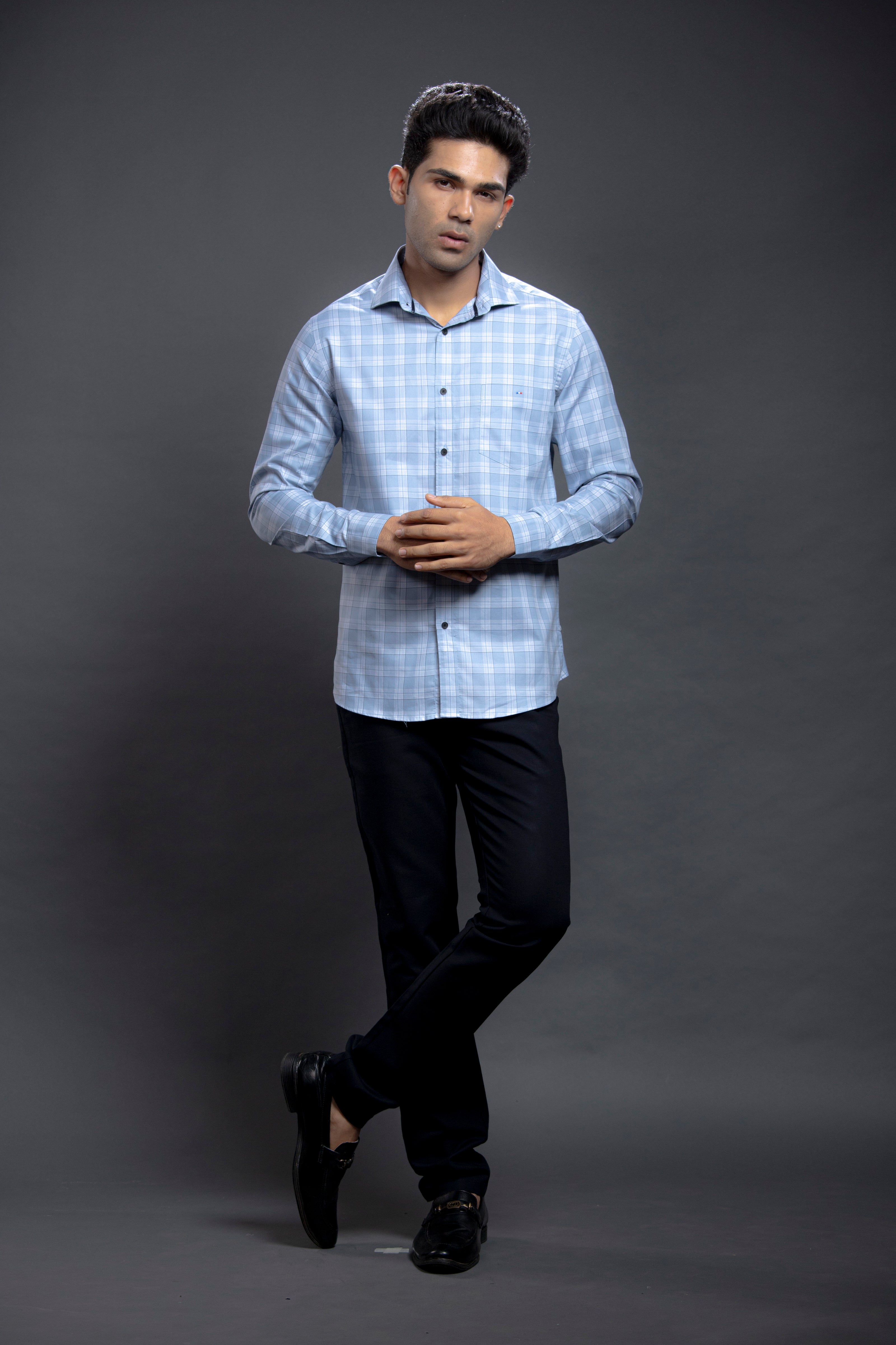 Blue Checkered Shirts