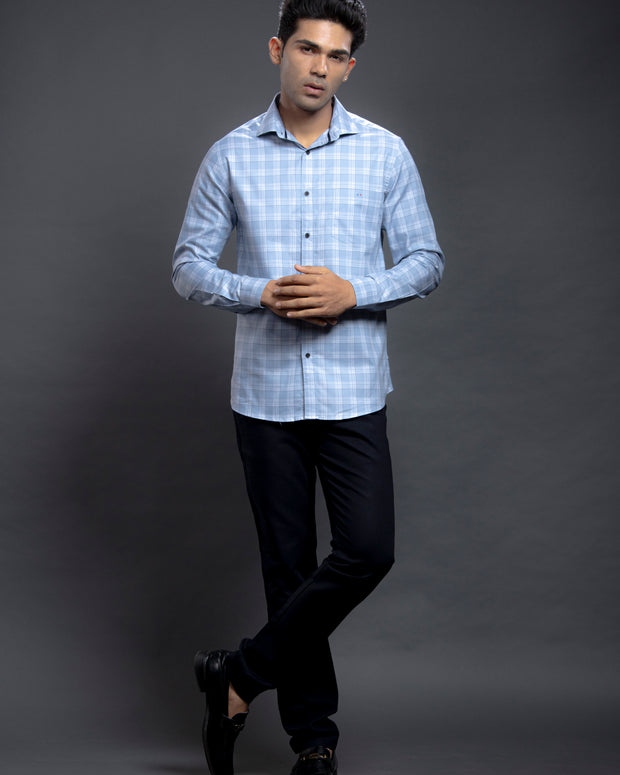 Blue Checkered Shirts