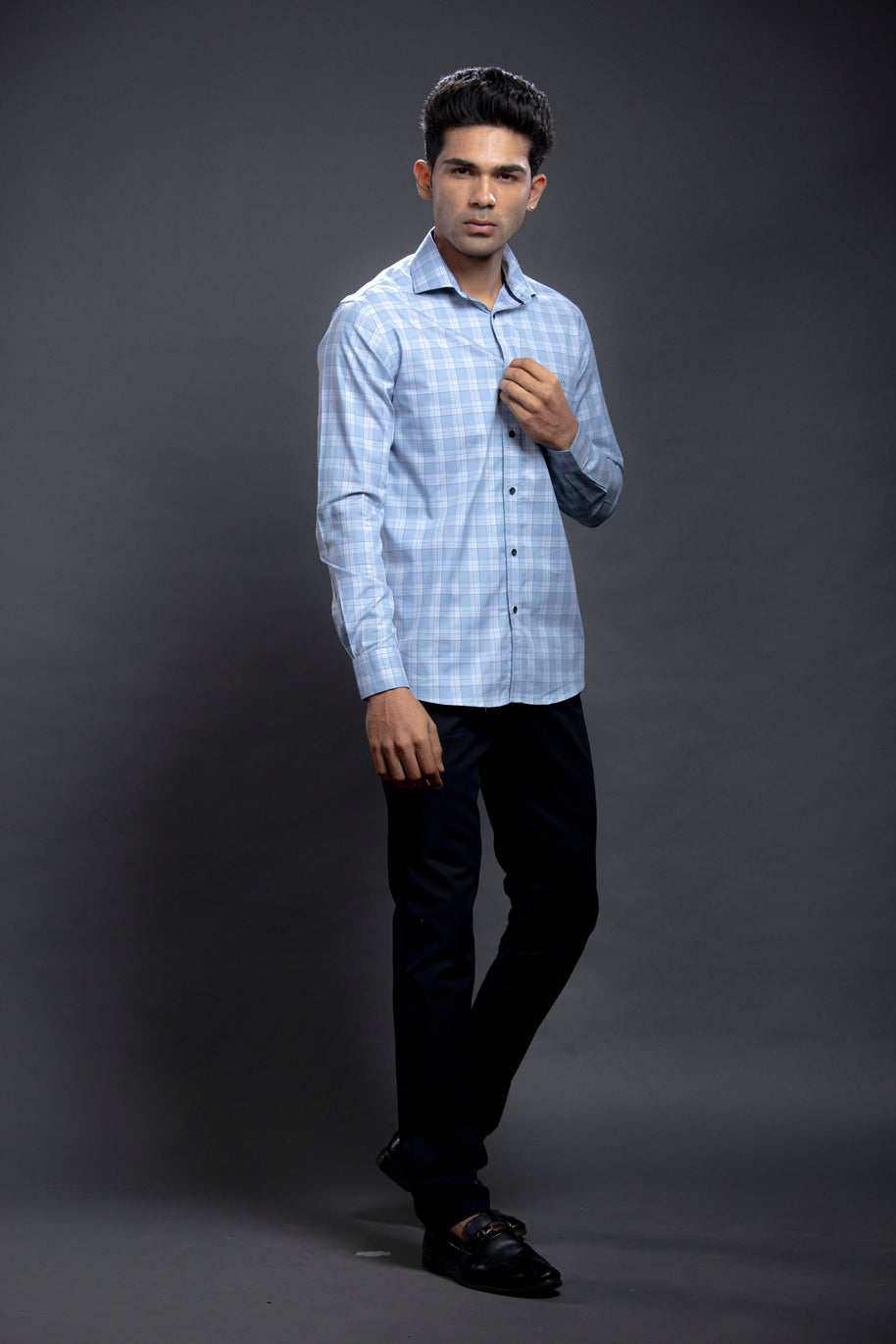 Blue Checkered Shirts