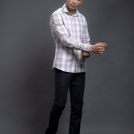 Peach Checkered Shirts