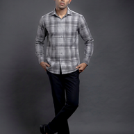 Peach Checkered Shirts