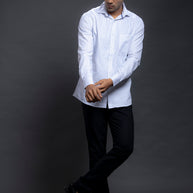 Navy Small Checkered Shirts