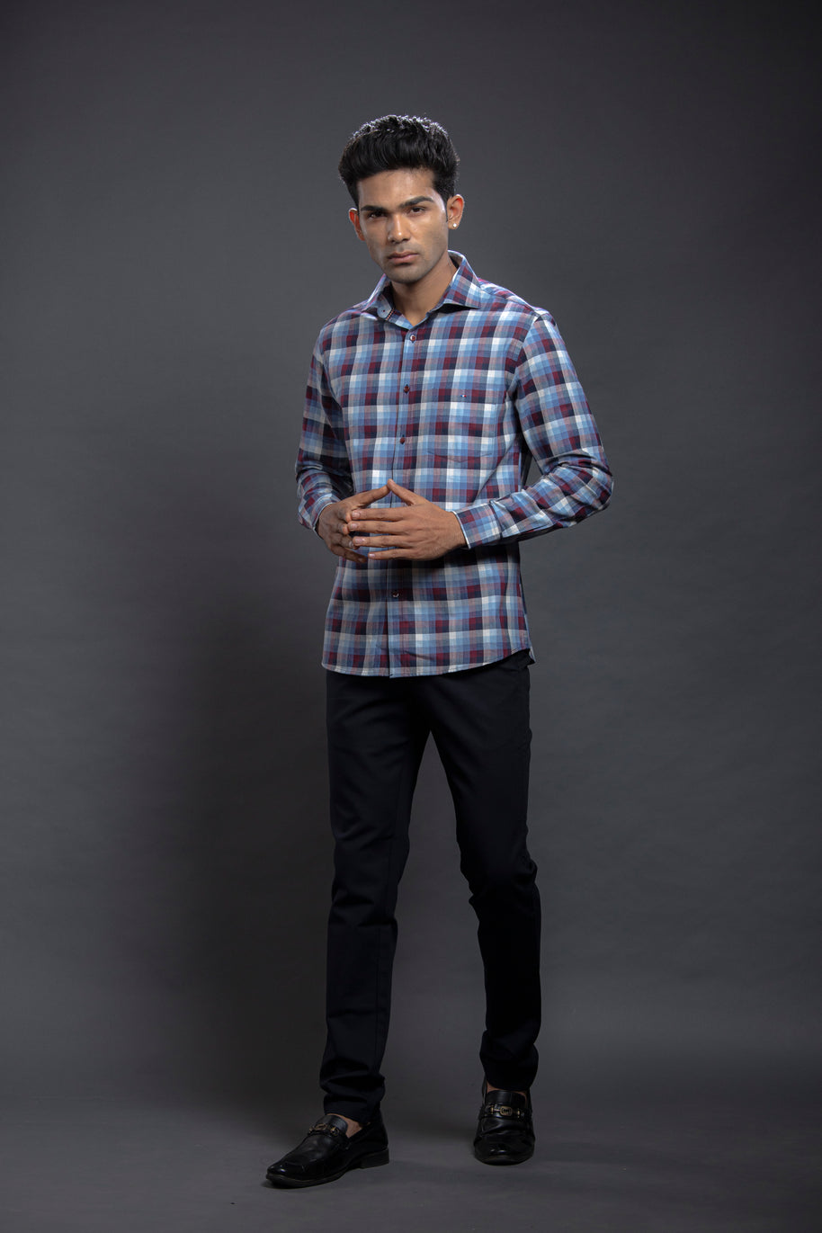 Blue Checkered Shirts