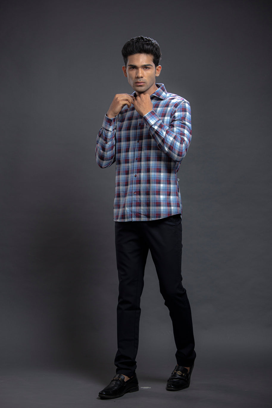 Blue Checkered Shirts