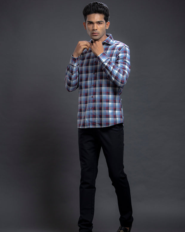 Blue Checkered Shirts