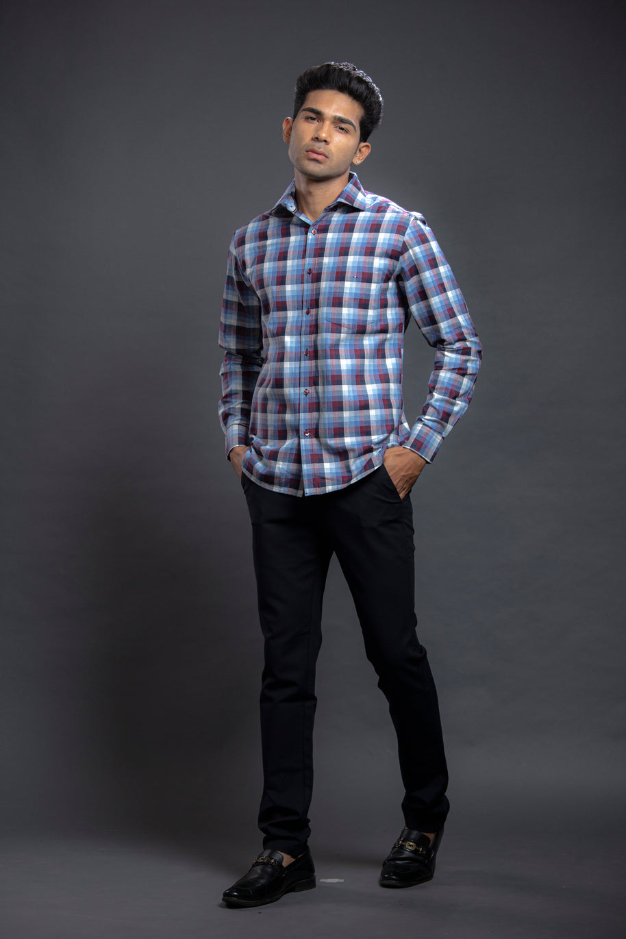 Blue Checkered Shirts