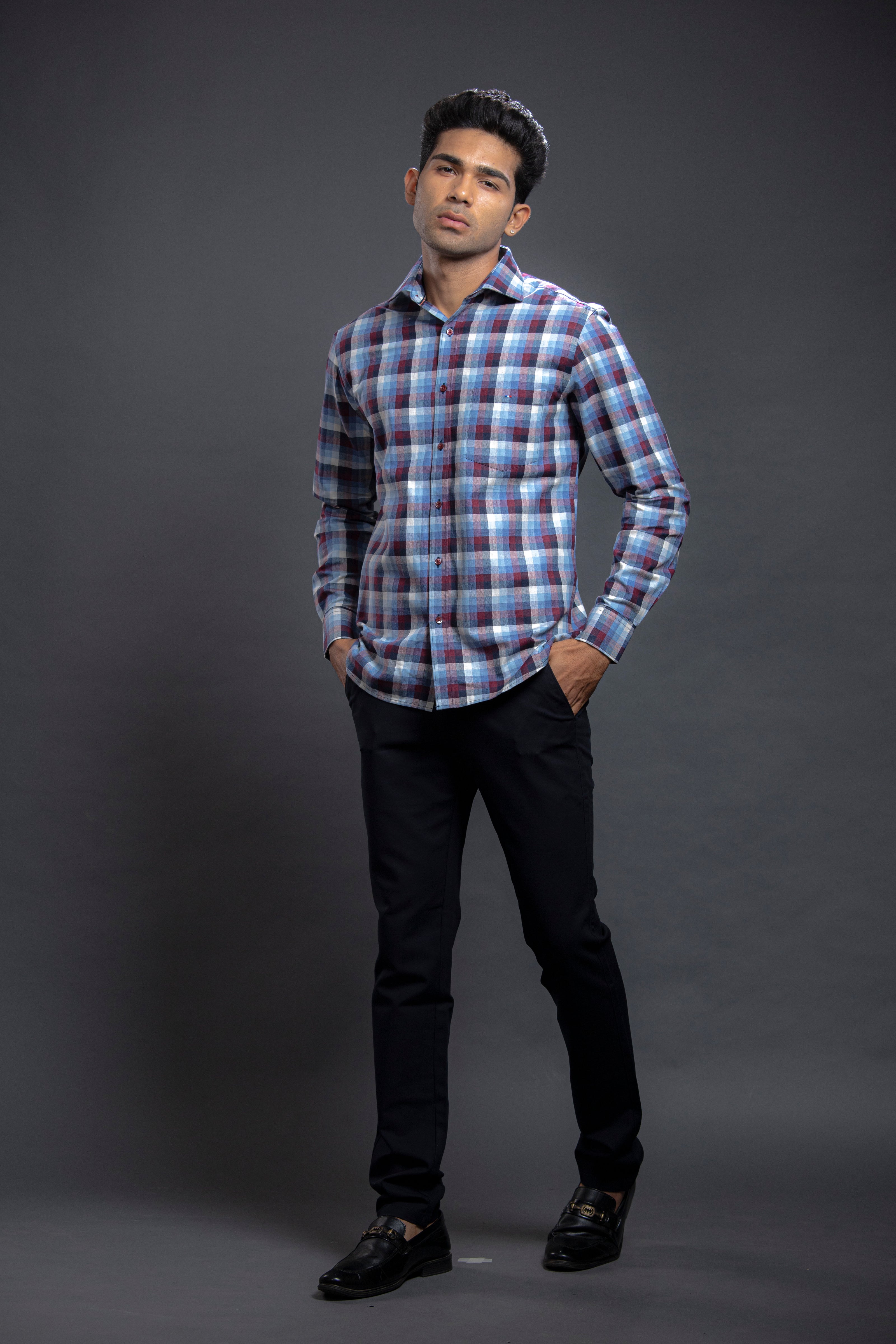 Blue Checkered Shirts
