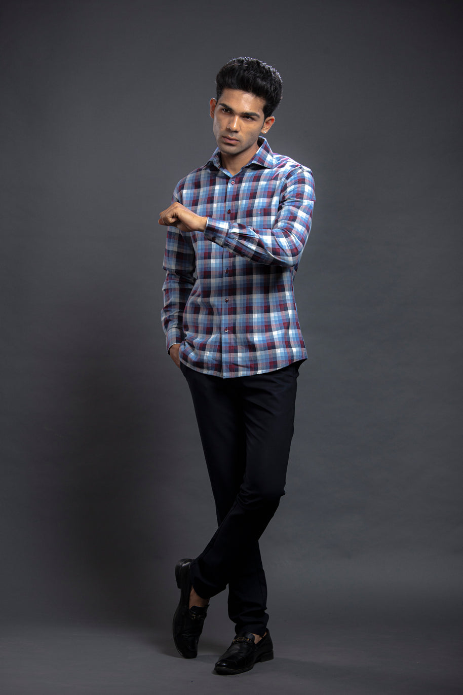 Blue Checkered Shirts
